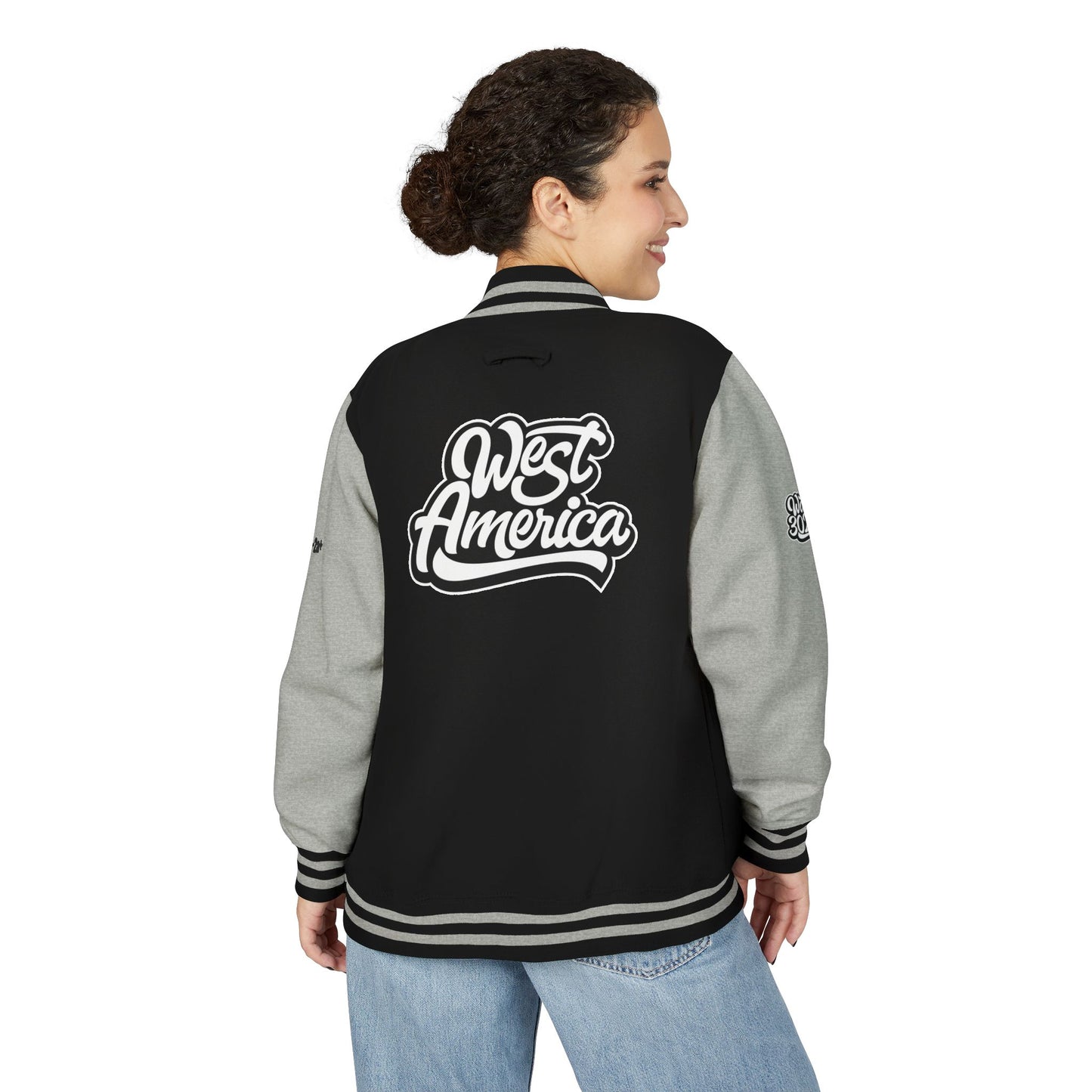 Copy of Stylish Unisex Heavyweight Letterman Jacket, Vintage College Style, Perfect Gift for Sports Lovers, Trendy Outerwear, West America Design