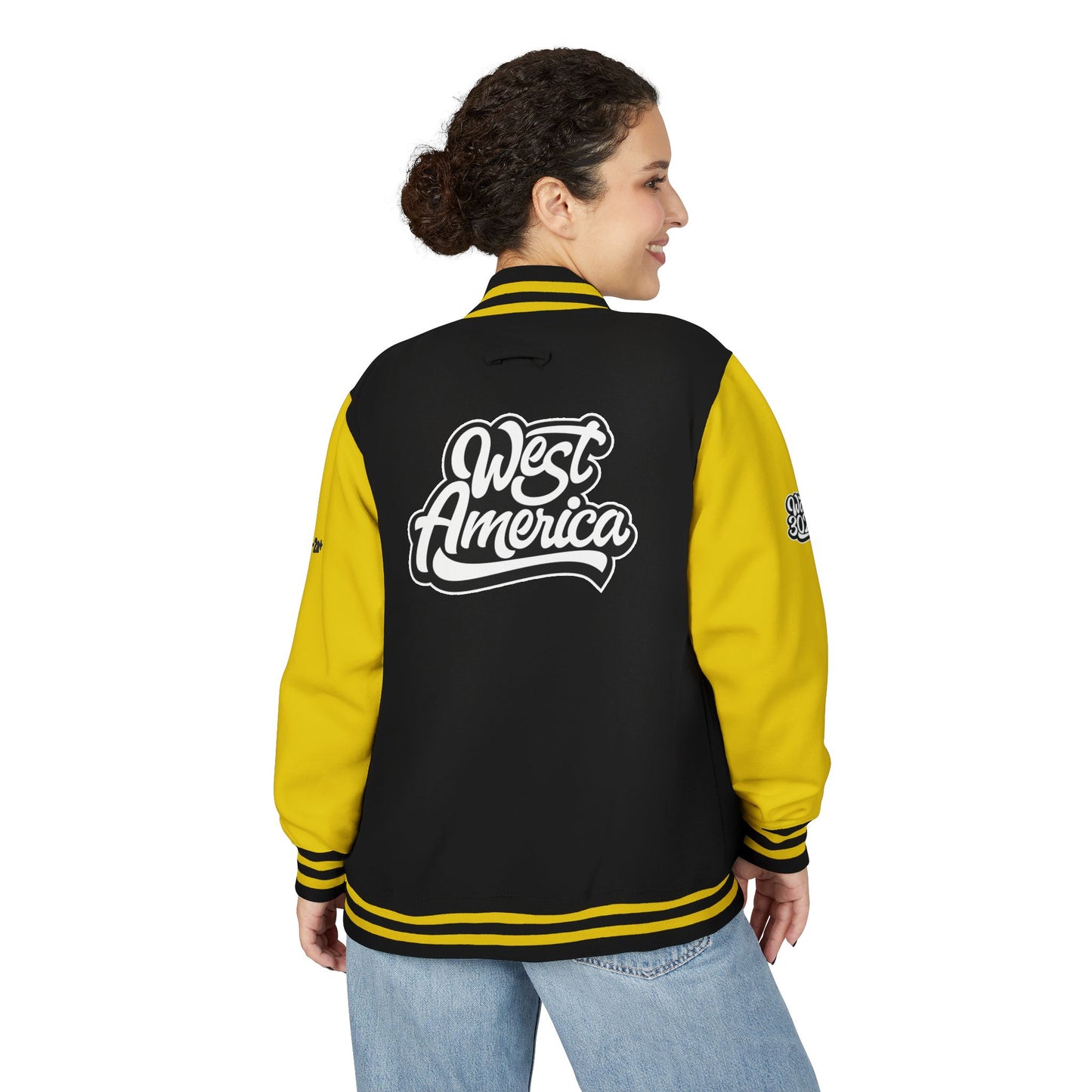 Copy of Stylish Unisex Heavyweight Letterman Jacket, Vintage College Style, Perfect Gift for Sports Lovers, Trendy Outerwear, West America Design