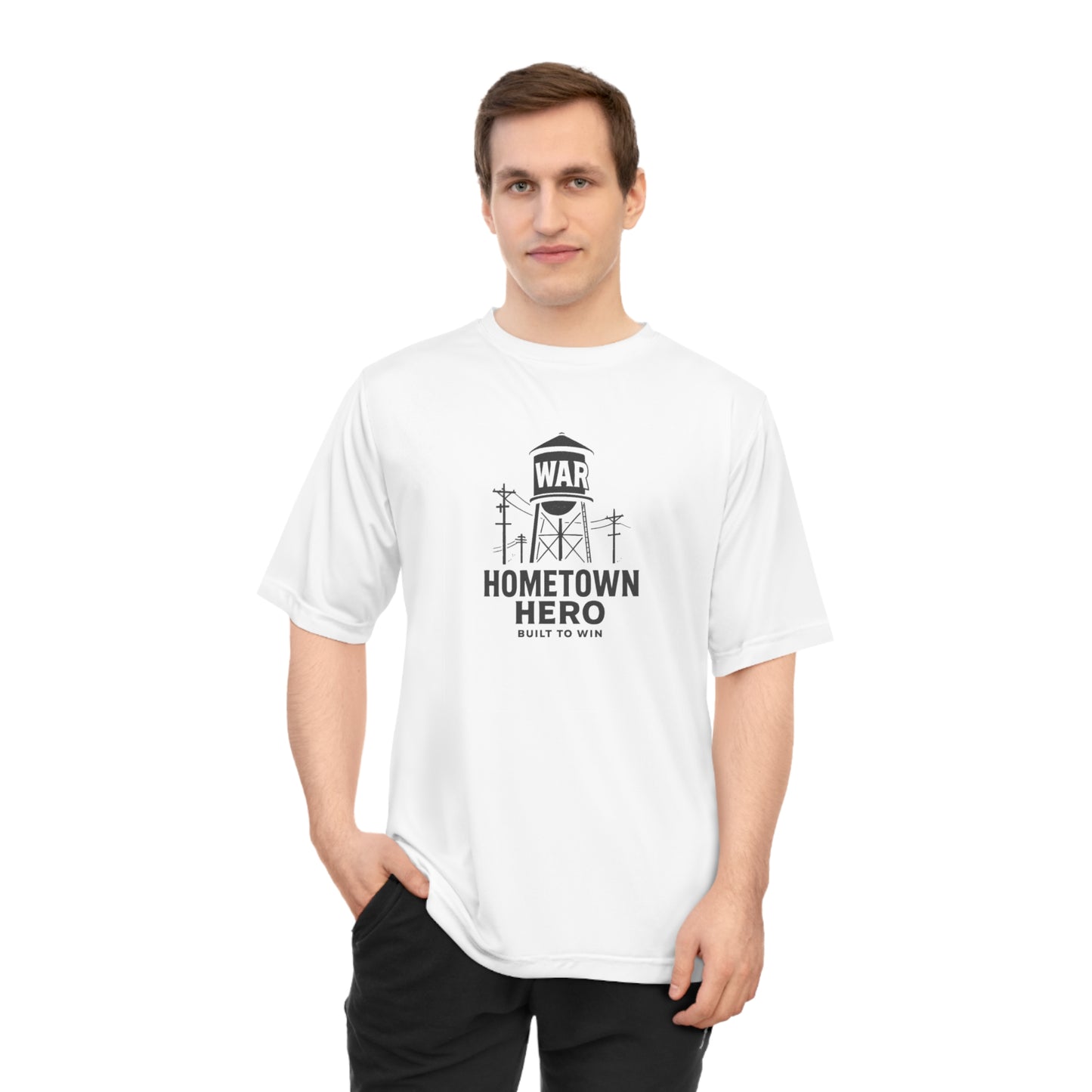 Hometown Hero Performance T-Shirt, Unisex Training Tee, Gift for Veterans, Sportswear, Workout Top, Casual Fashion