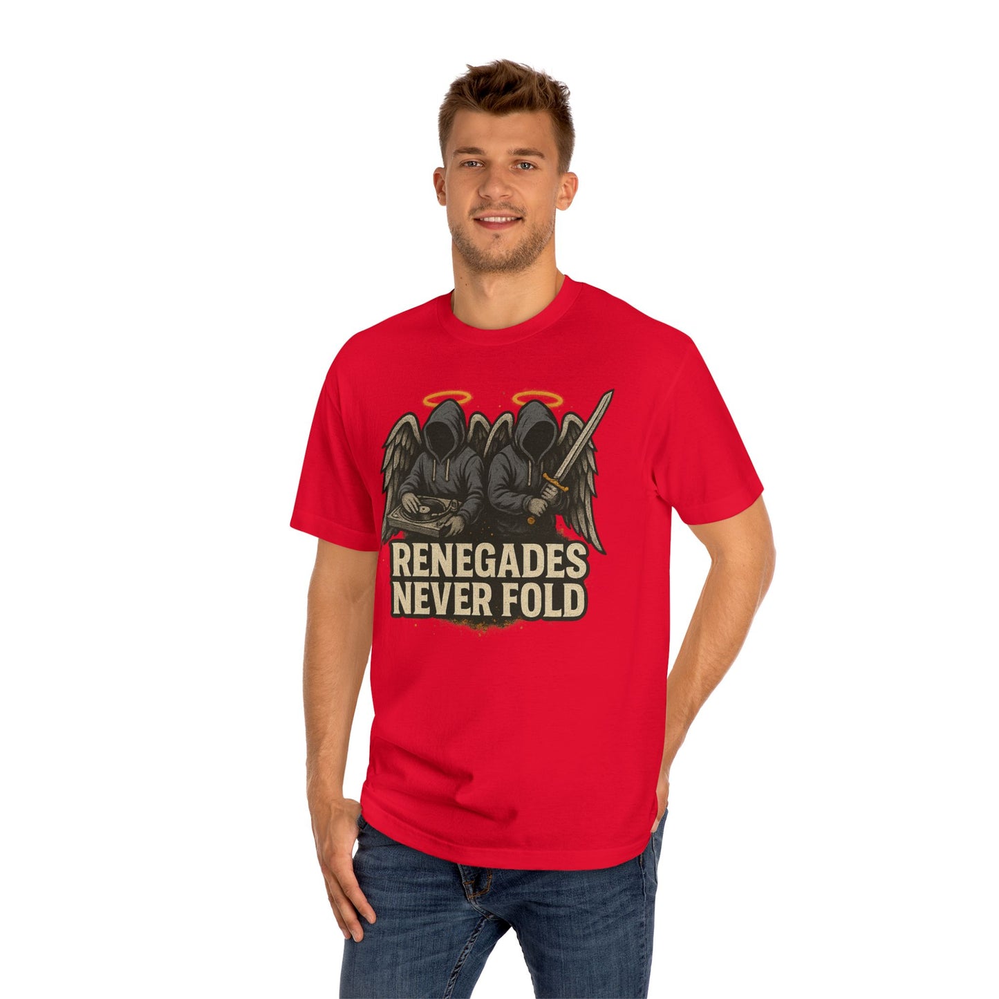 Renegades Never Fold Unisex Classic Tee - Edgy Graphic Tee, Streetwear Apparel, Casual Outfit, Unique Gift, Statement T-Shirt