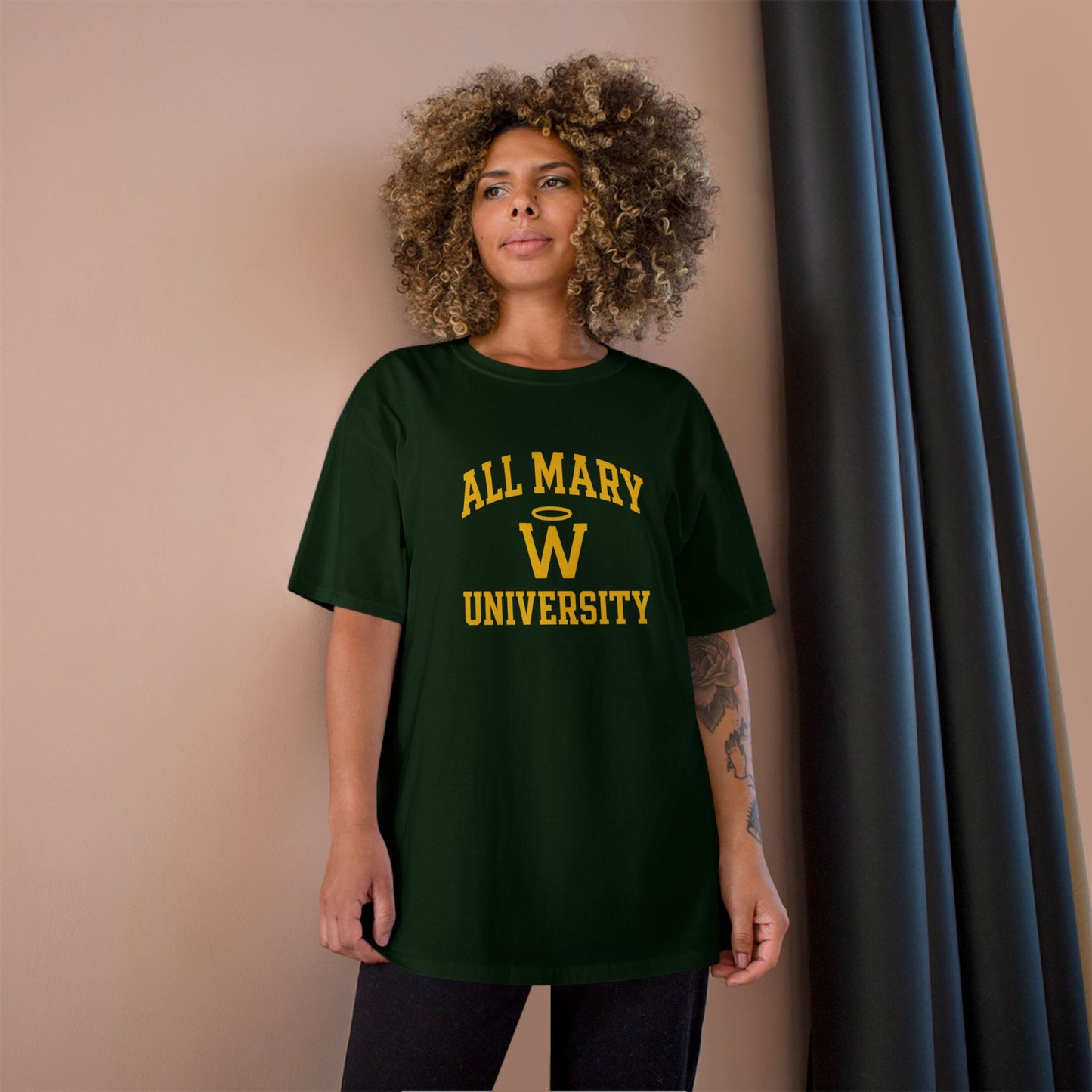 Champion University T-Shirt - All Mary University, College Spirit Wear, Graduation Gift, Casual Style, Unique Campus Apparel