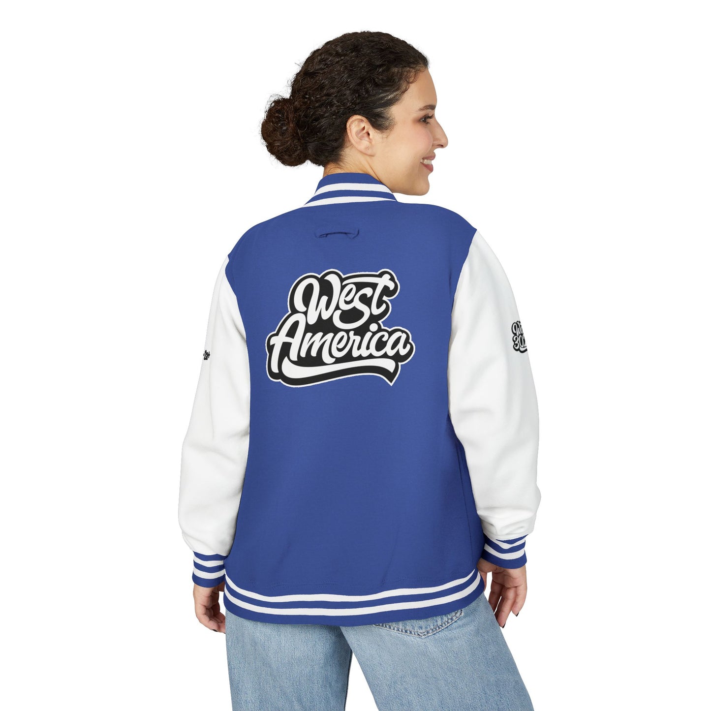 Copy of Stylish Unisex Heavyweight Letterman Jacket, Vintage College Style, Perfect Gift for Sports Lovers, Trendy Outerwear, West America Design