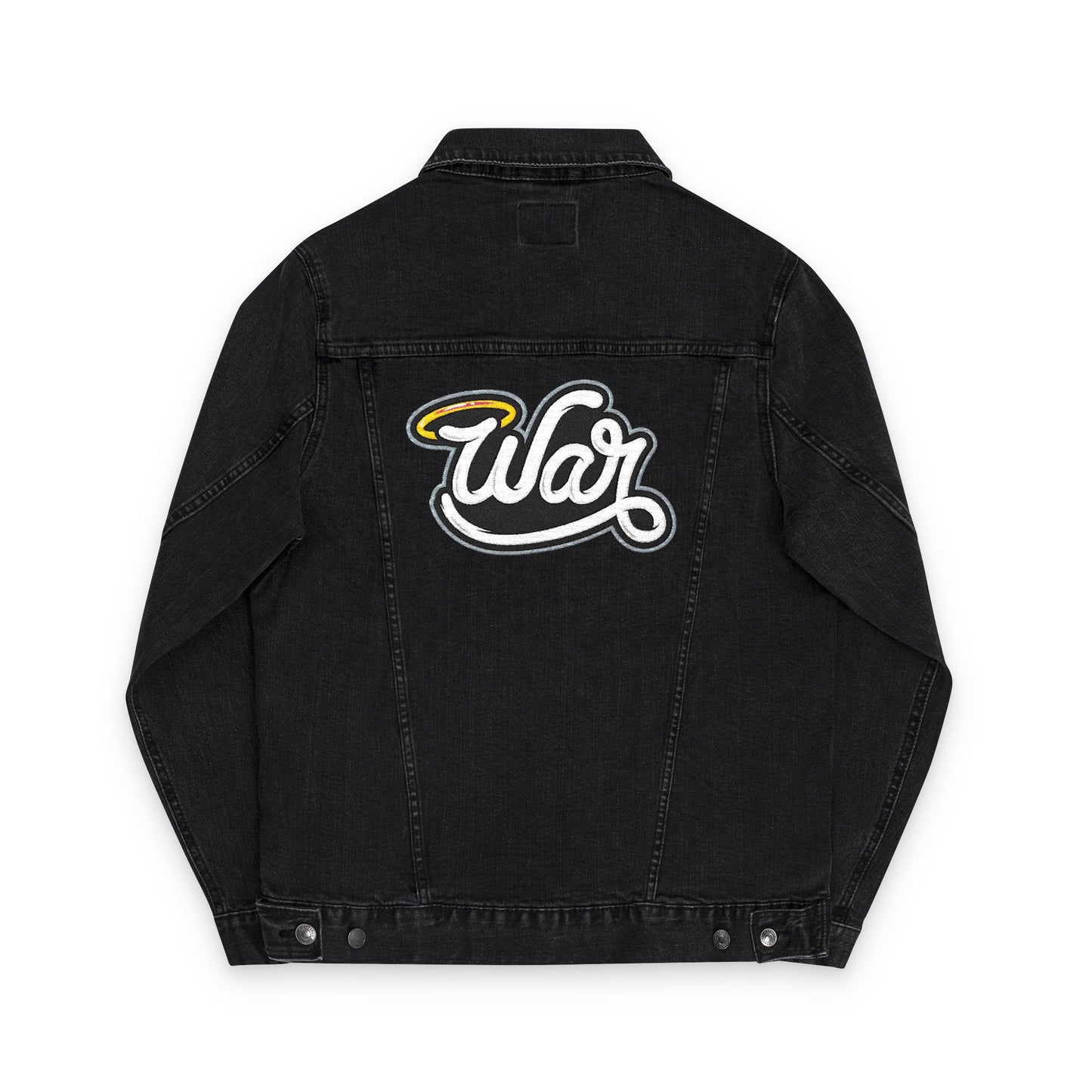 Embroidered Unisex Denim Jacket - Casual Chic Style, Perfect for Festivals, Layering, Everyday, Unique Gift