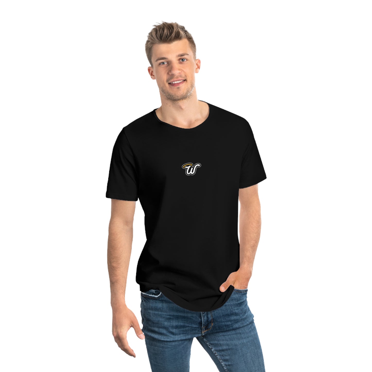 Copy of (Core) Men's Curved Hem Tee - Stylish Casual Top, Trendy T-Shirt, Summer Essentials, Streetwear Fashion, Everyday Comfort, Gift Idea