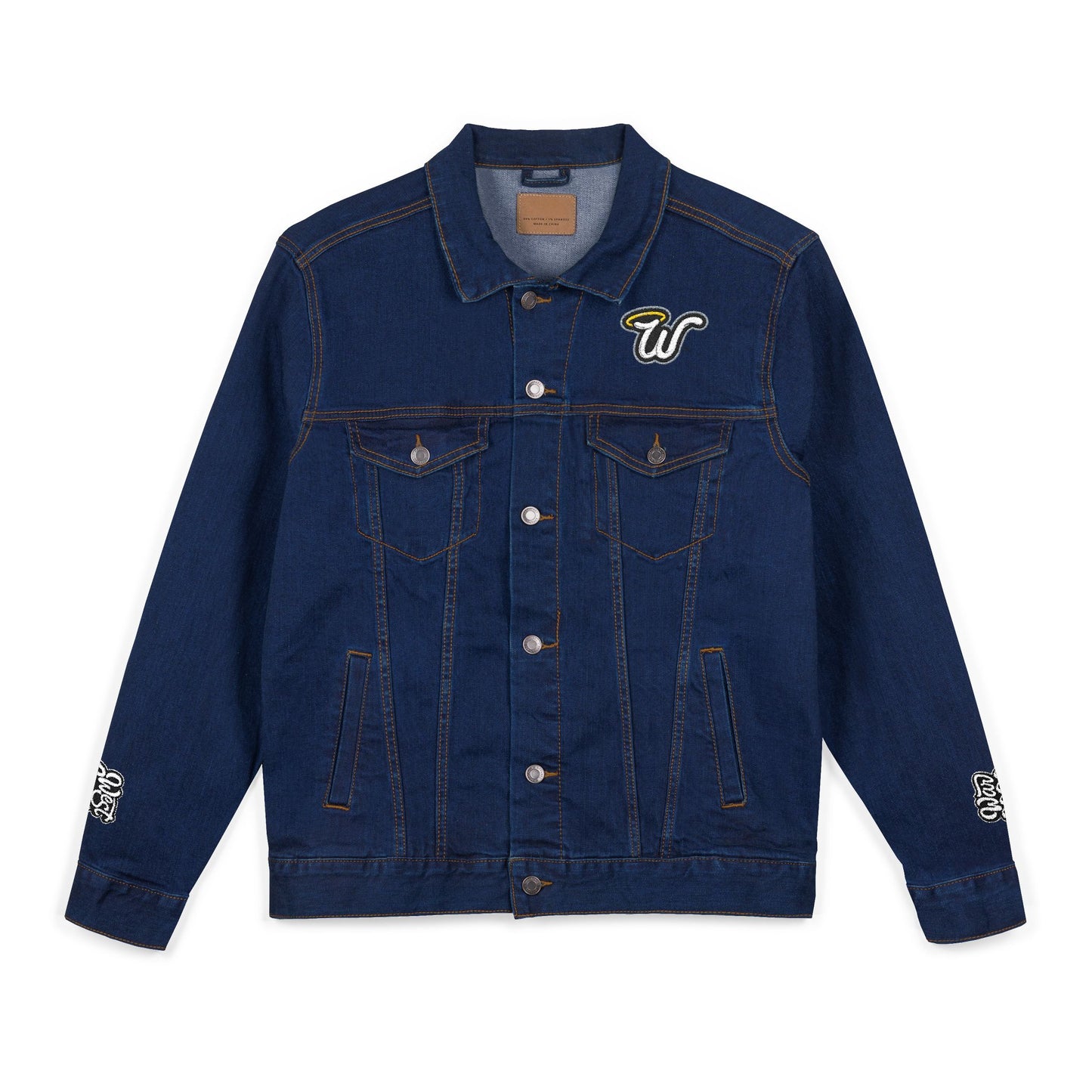 Embroidered Unisex Denim Jacket - Casual Chic Style, Perfect for Festivals, Layering, Everyday, Unique Gift