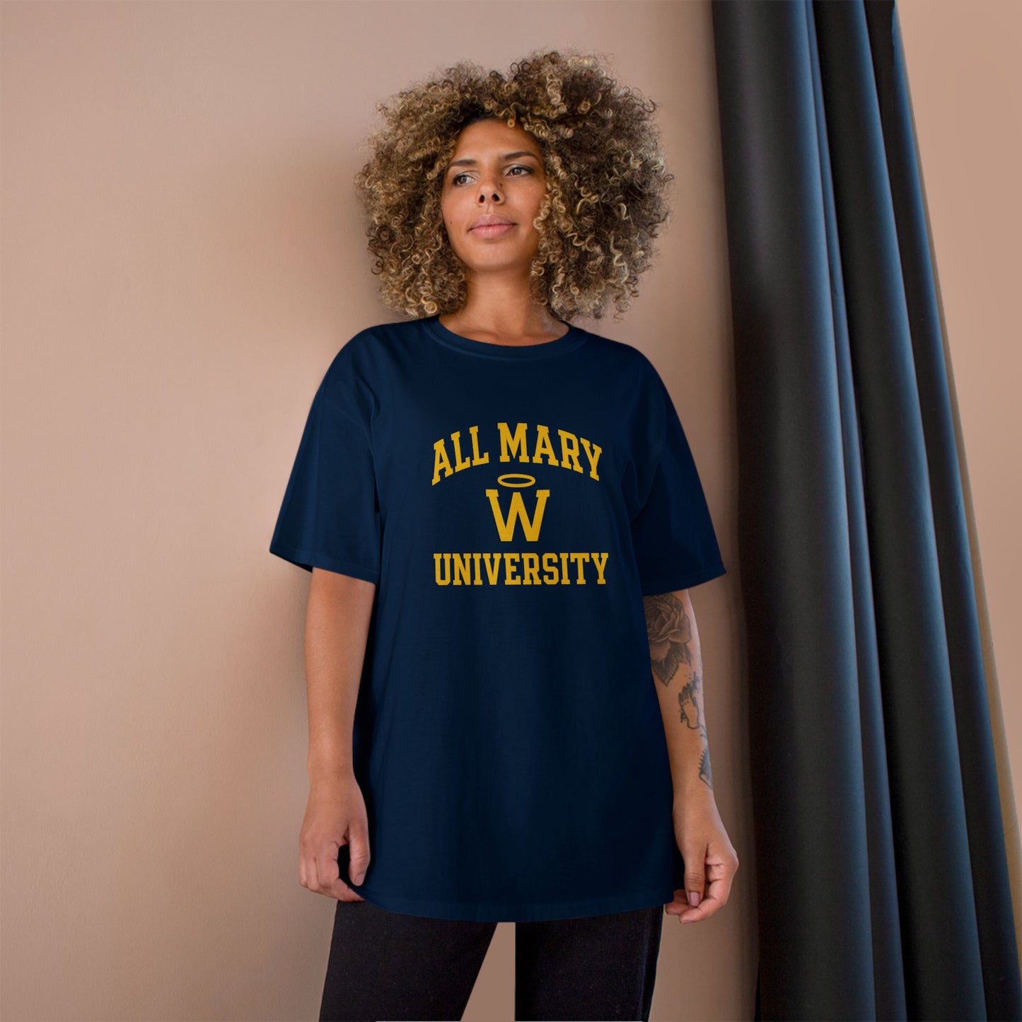 Champion University T-Shirt - All Mary University, College Spirit Wear, Graduation Gift, Casual Style, Unique Campus Apparel