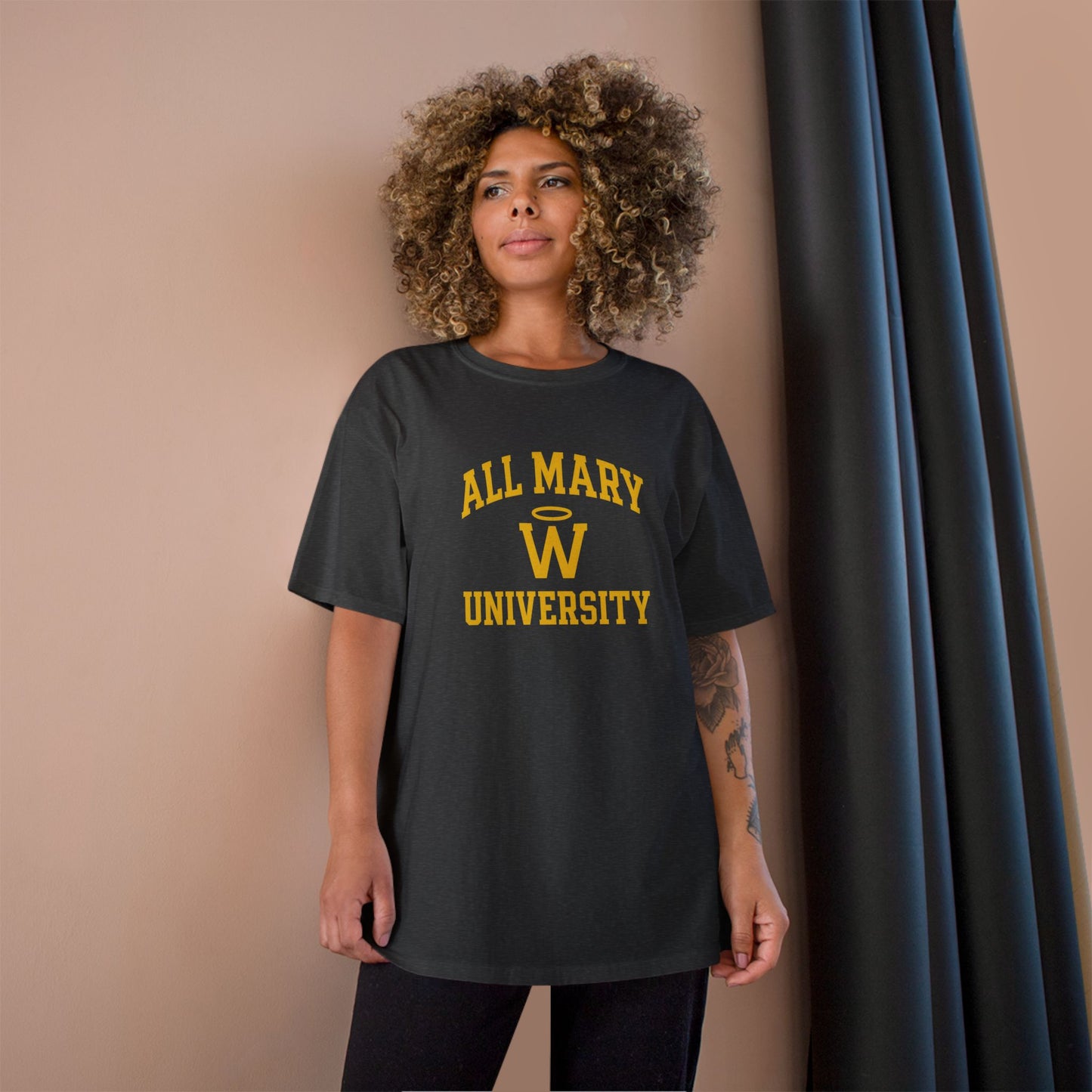 Champion University T-Shirt - All Mary University, College Spirit Wear, Graduation Gift, Casual Style, Unique Campus Apparel