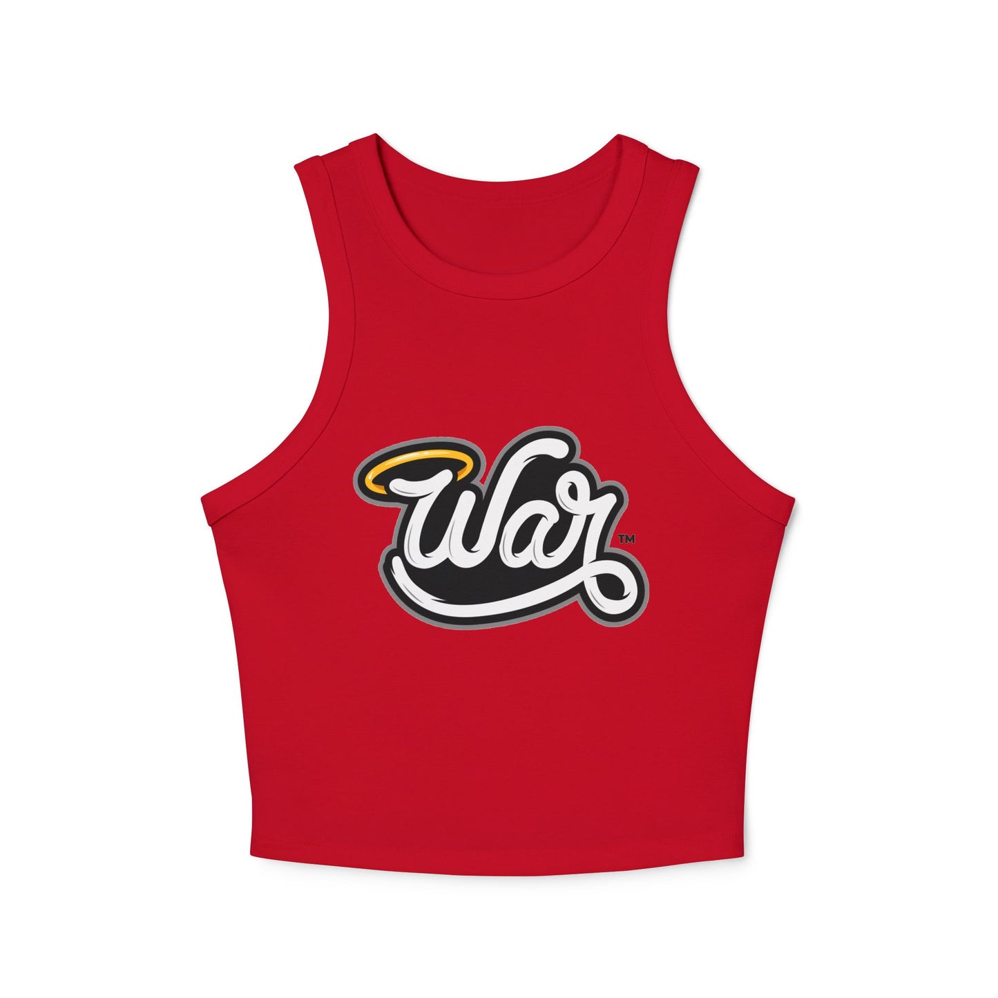 War Women's Micro Rib Racer Tank Top, Summer Crop Top, Casual Sportswear, Fitness Apparel, Gift for Active Women