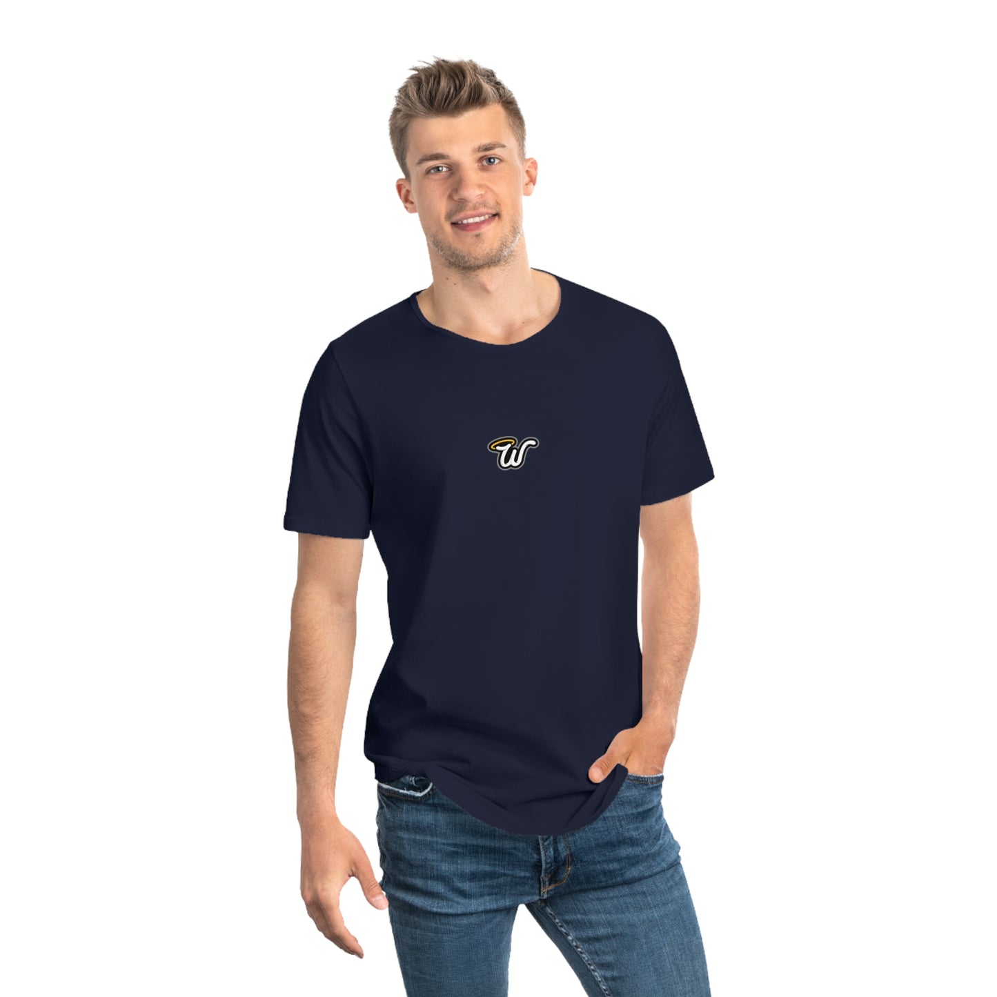 Copy of (Core) Men's Curved Hem Tee - Stylish Casual Top, Trendy T-Shirt, Summer Essentials, Streetwear Fashion, Everyday Comfort, Gift Idea