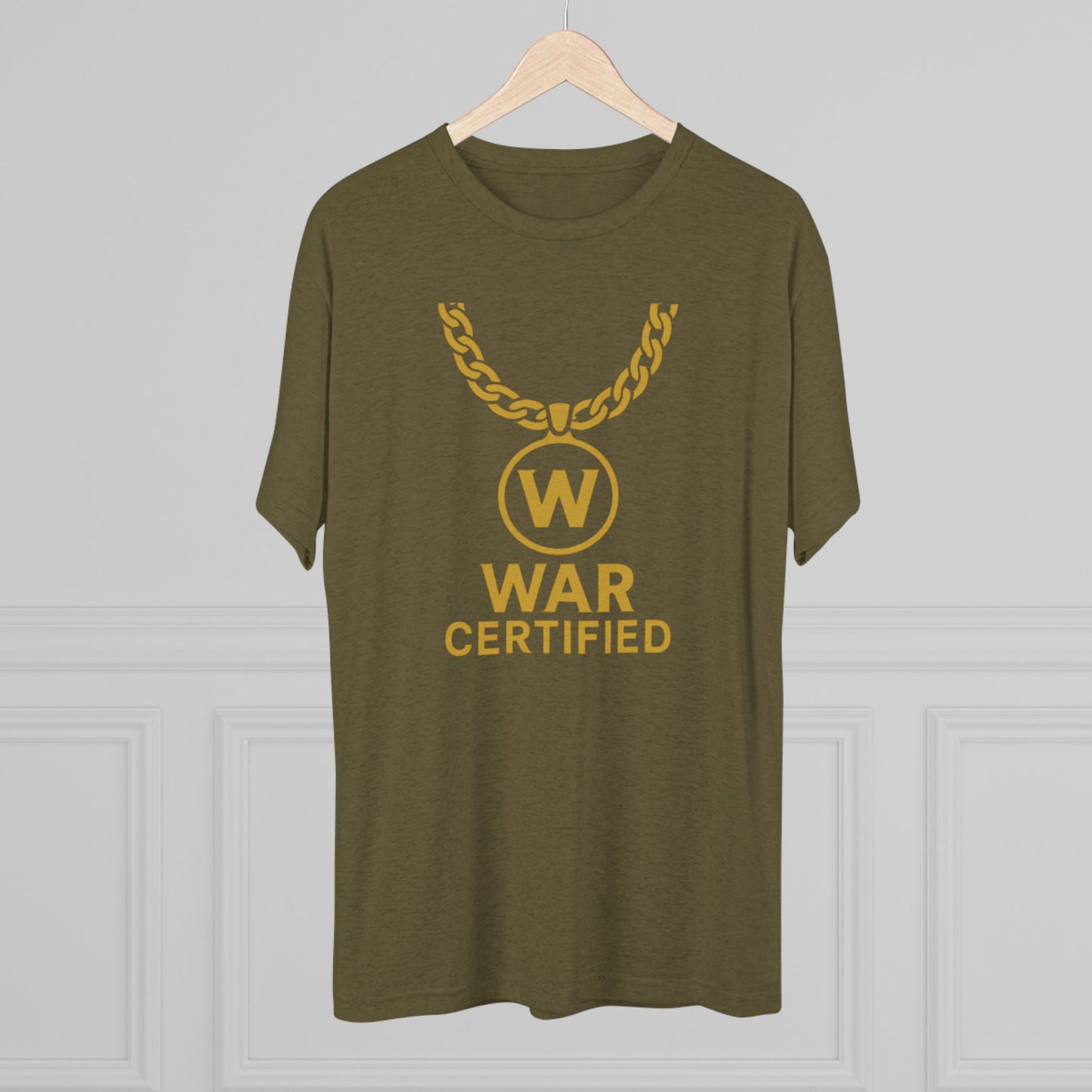 War Certified Unisex Tri-Blend Tee, Casual Wear, Gift for Gamers, Unisex Shirt, Trendy Apparel, Gamer Merch