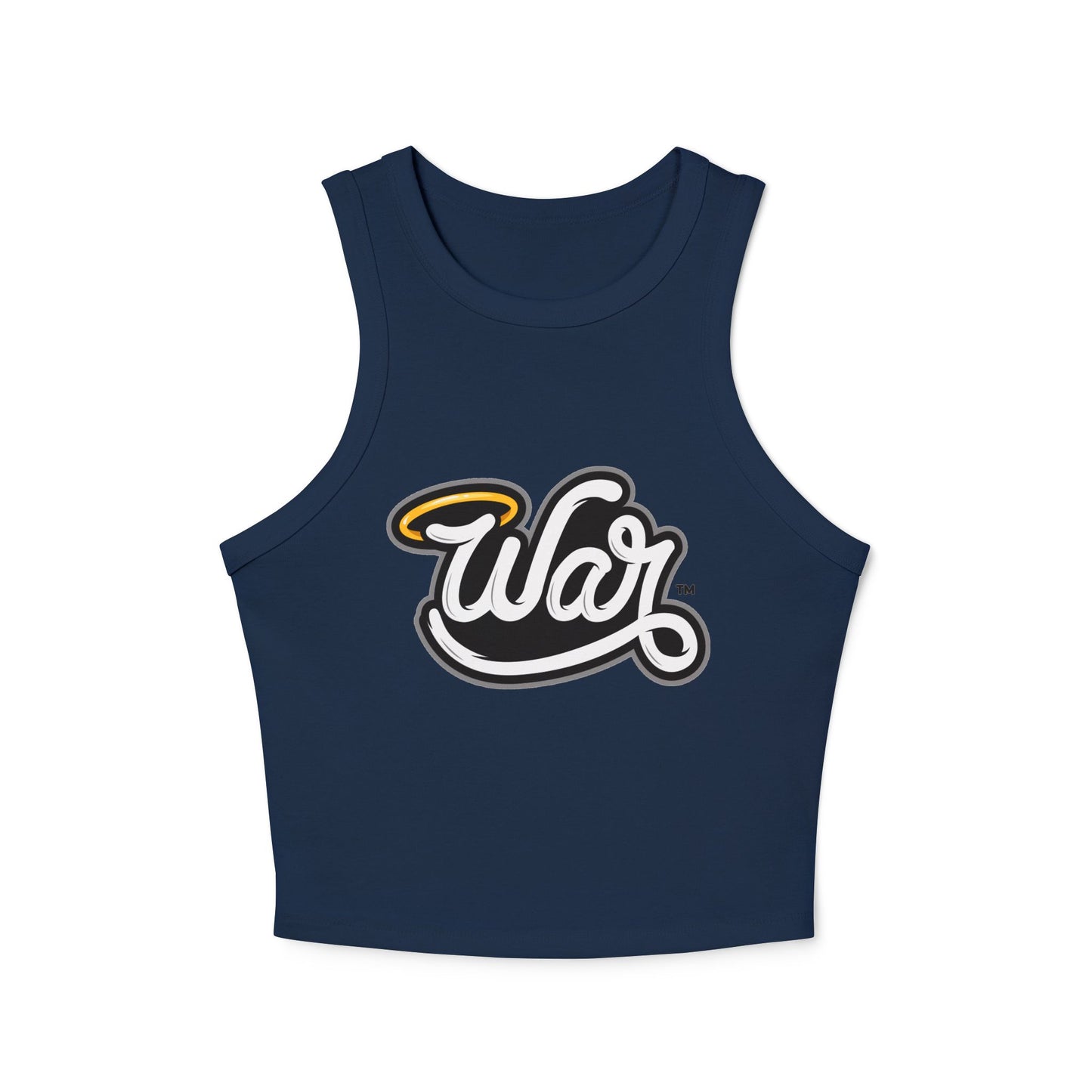 War Women's Micro Rib Racer Tank Top, Summer Crop Top, Casual Sportswear, Fitness Apparel, Gift for Active Women