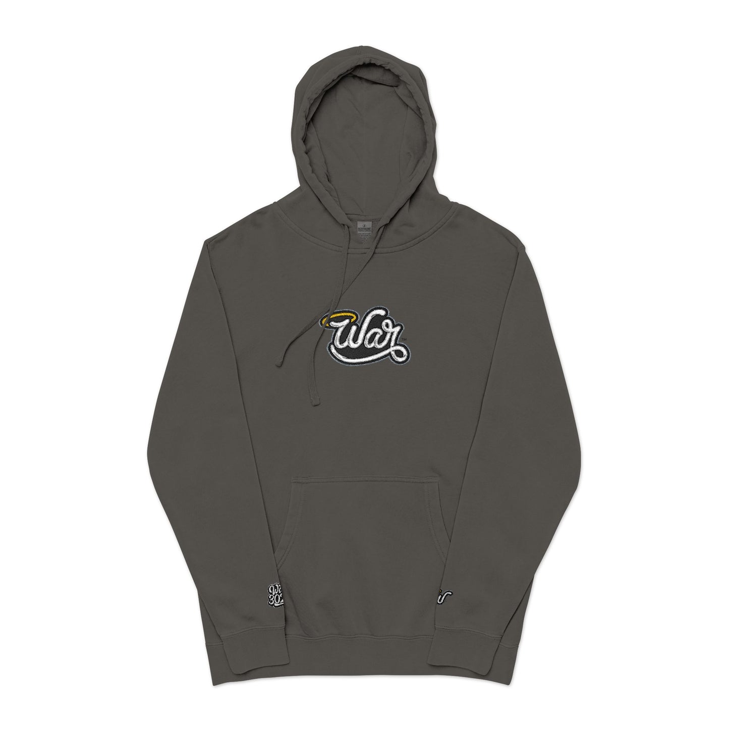 Cozy Unisex Pigment-Dyed Hoodie with Embroidery | Casual Streetwear, Gift for Him/Her, Fall/Winter Apparel, Comfortable Layering