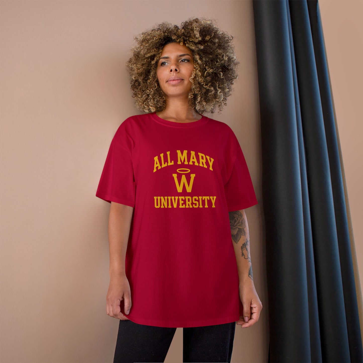 Champion University T-Shirt - All Mary University, College Spirit Wear, Graduation Gift, Casual Style, Unique Campus Apparel