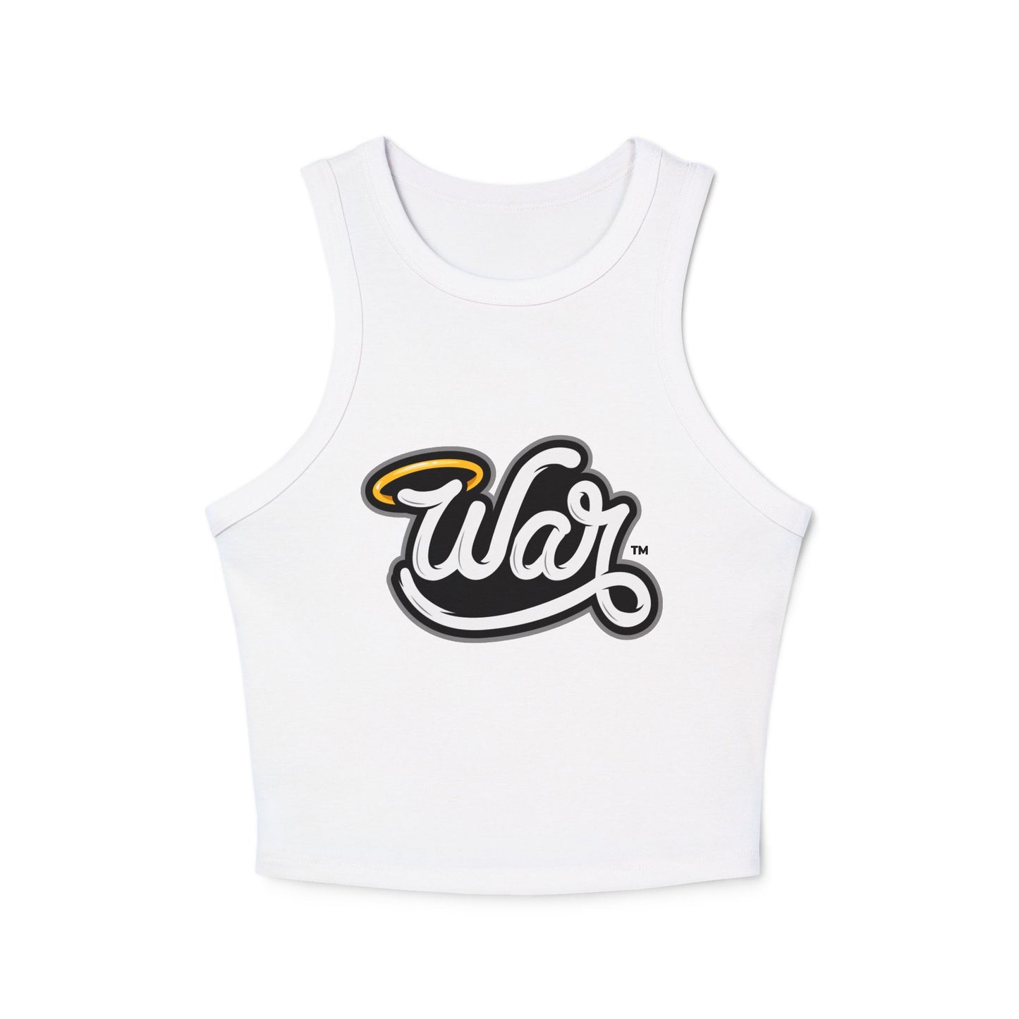 War Women's Micro Rib Racer Tank Top, Summer Crop Top, Casual Sportswear, Fitness Apparel, Gift for Active Women