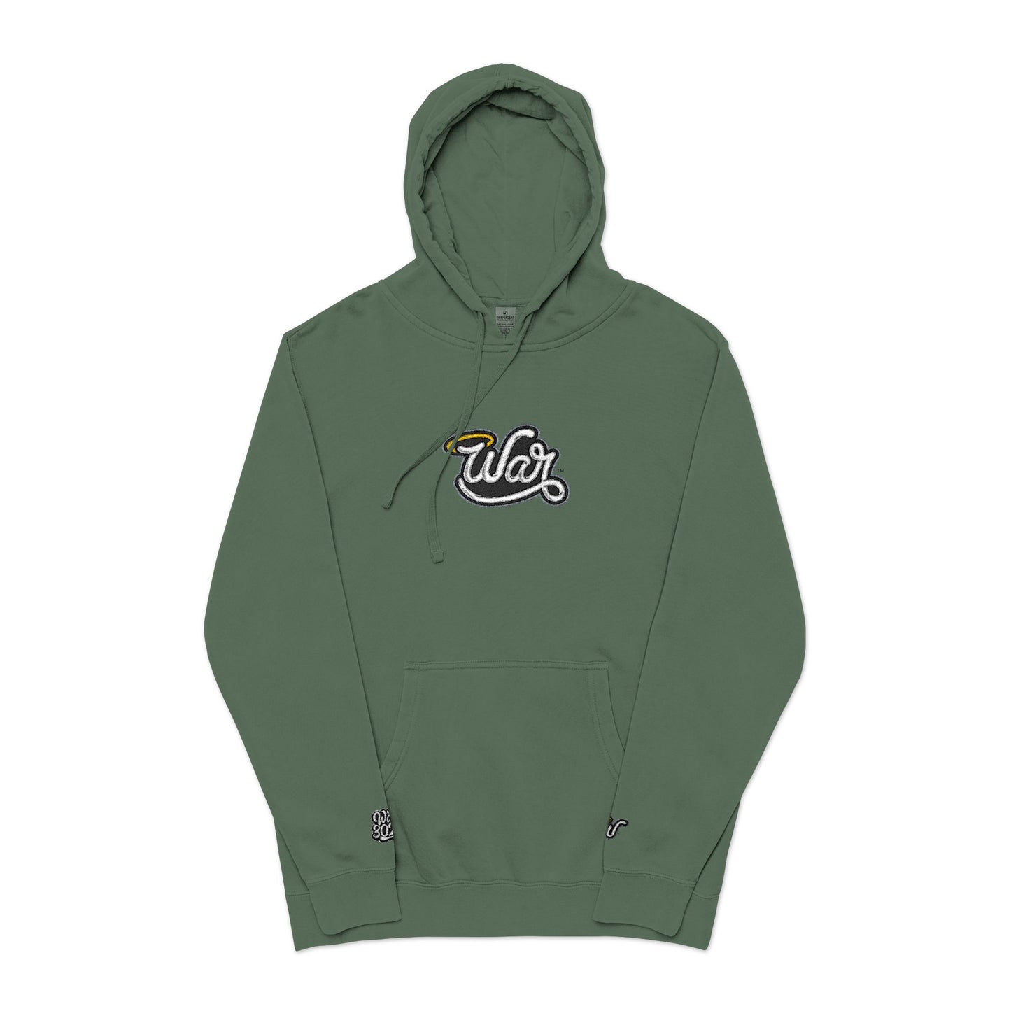 Cozy Unisex Pigment-Dyed Hoodie with Embroidery | Casual Streetwear, Gift for Him/Her, Fall/Winter Apparel, Comfortable Layering