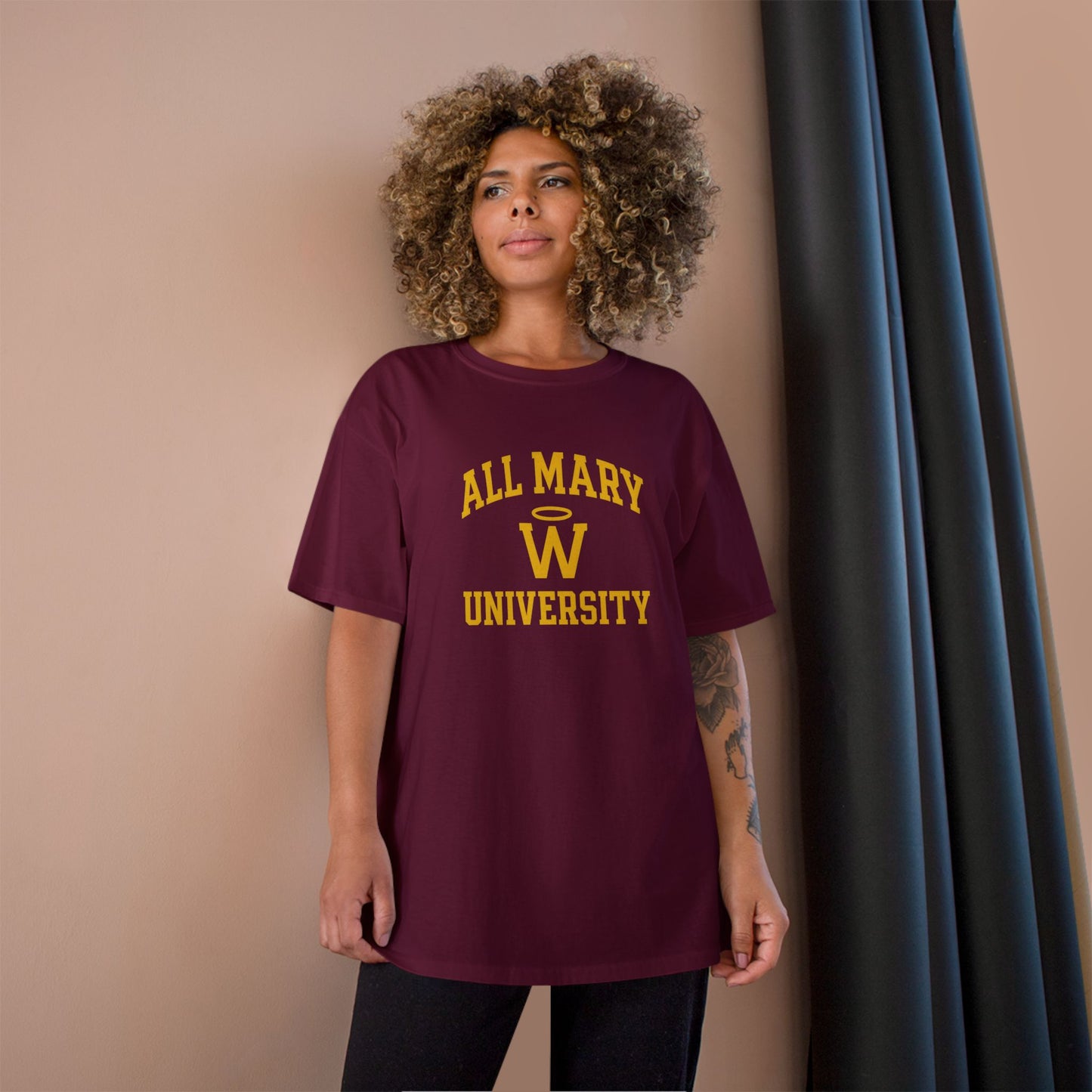 Champion University T-Shirt - All Mary University, College Spirit Wear, Graduation Gift, Casual Style, Unique Campus Apparel