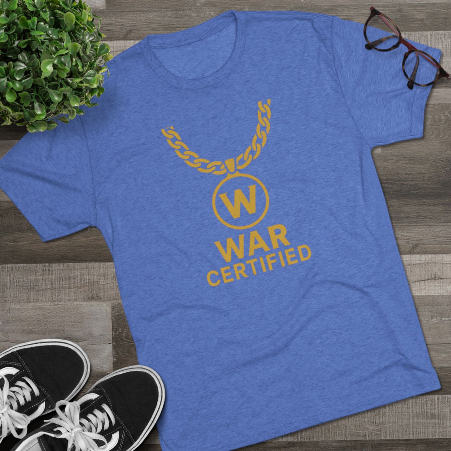 War Certified Unisex Tri-Blend Tee, Casual Wear, Gift for Gamers, Unisex Shirt, Trendy Apparel, Gamer Merch