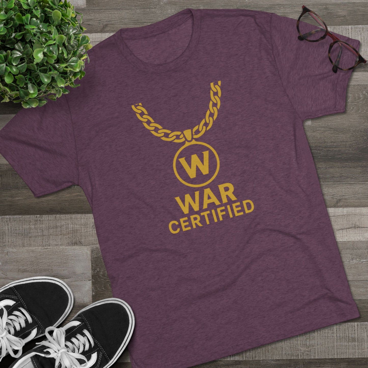 War Certified Unisex Tri-Blend Tee, Casual Wear, Gift for Gamers, Unisex Shirt, Trendy Apparel, Gamer Merch