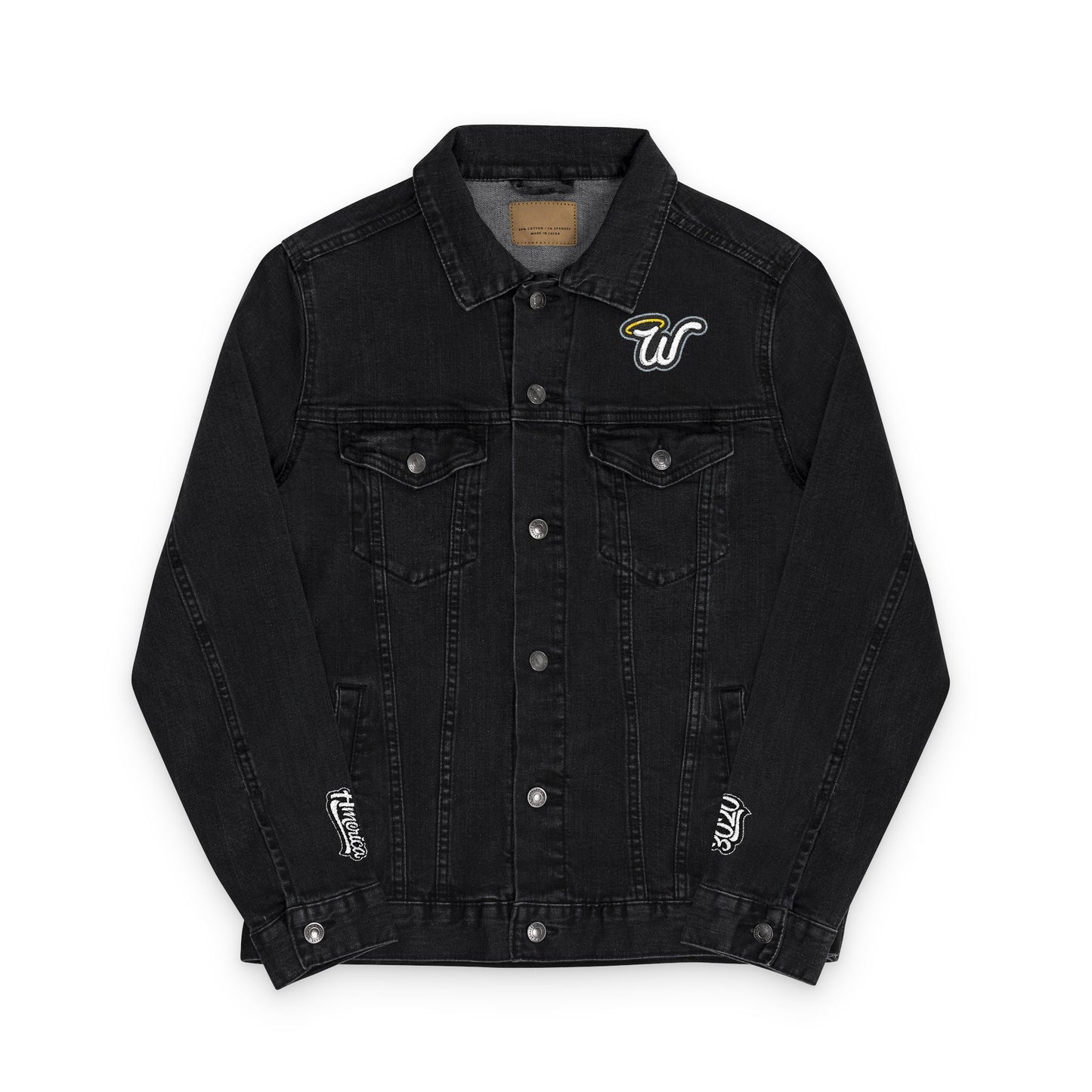 Embroidered Unisex Denim Jacket - Casual Chic Style, Perfect for Festivals, Layering, Everyday, Unique Gift