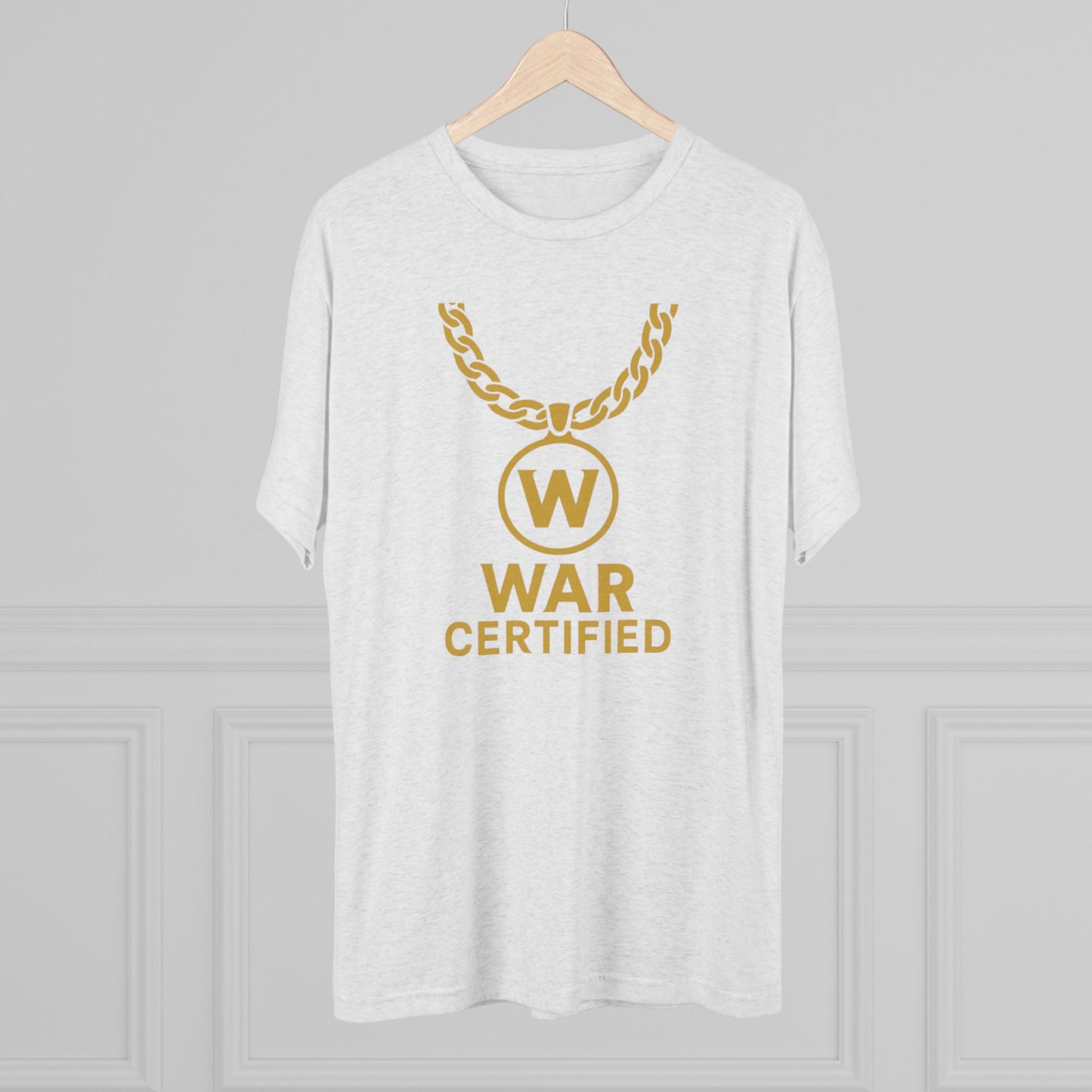 War Certified Unisex Tri-Blend Tee, Casual Wear, Gift for Gamers, Unisex Shirt, Trendy Apparel, Gamer Merch