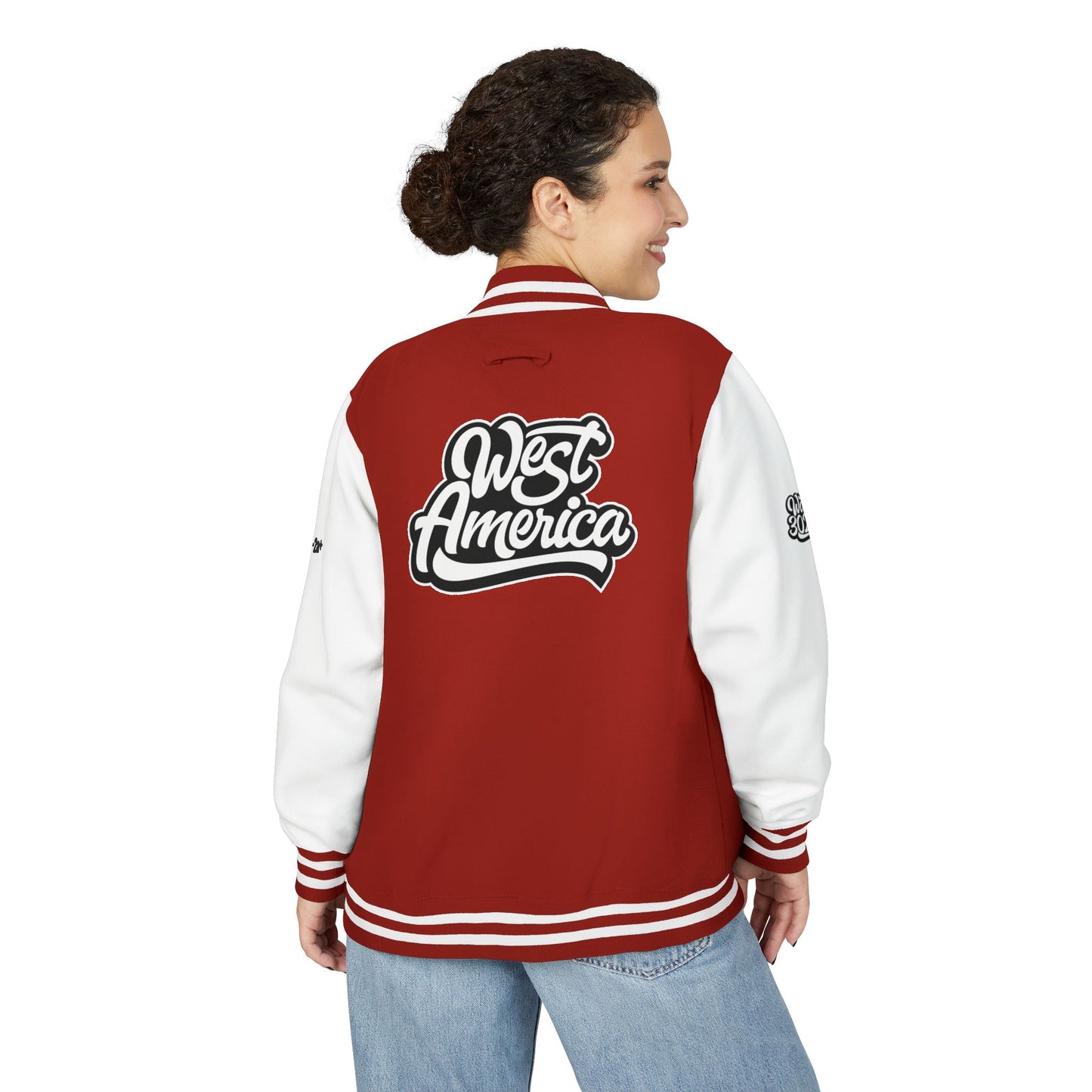 Copy of Stylish Unisex Heavyweight Letterman Jacket, Vintage College Style, Perfect Gift for Sports Lovers, Trendy Outerwear, West America Design