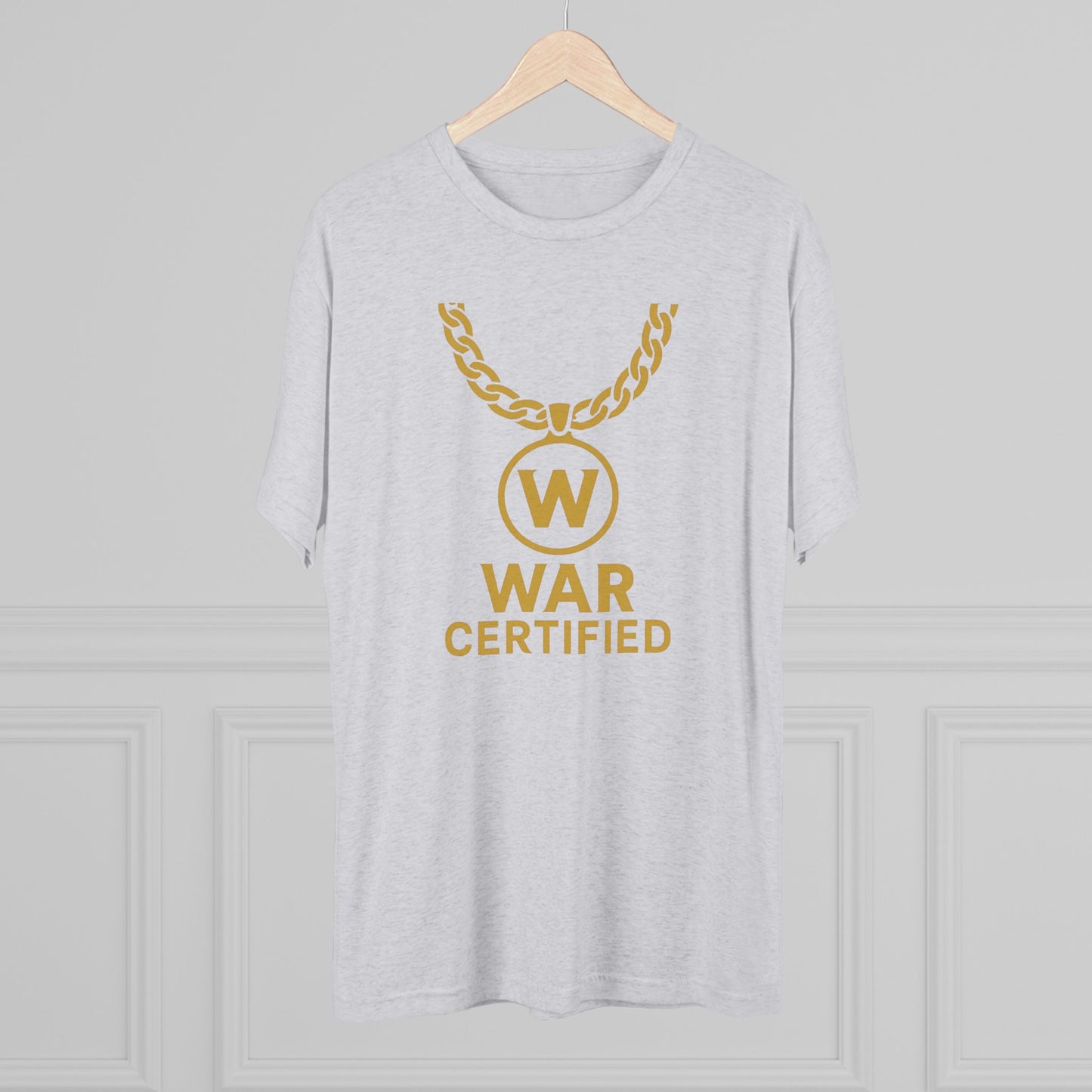 War Certified Unisex Tri-Blend Tee, Casual Wear, Gift for Gamers, Unisex Shirt, Trendy Apparel, Gamer Merch
