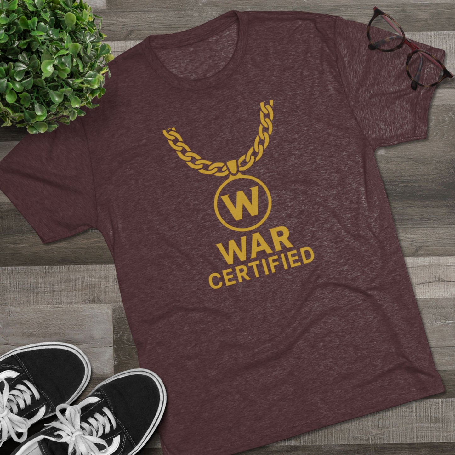 War Certified Unisex Tri-Blend Tee, Casual Wear, Gift for Gamers, Unisex Shirt, Trendy Apparel, Gamer Merch