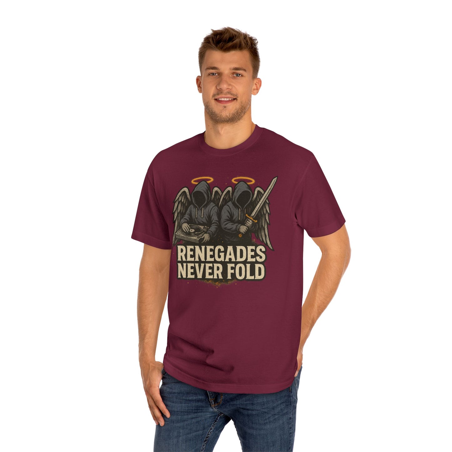 Renegades Never Fold Unisex Classic Tee - Edgy Graphic Tee, Streetwear Apparel, Casual Outfit, Unique Gift, Statement T-Shirt