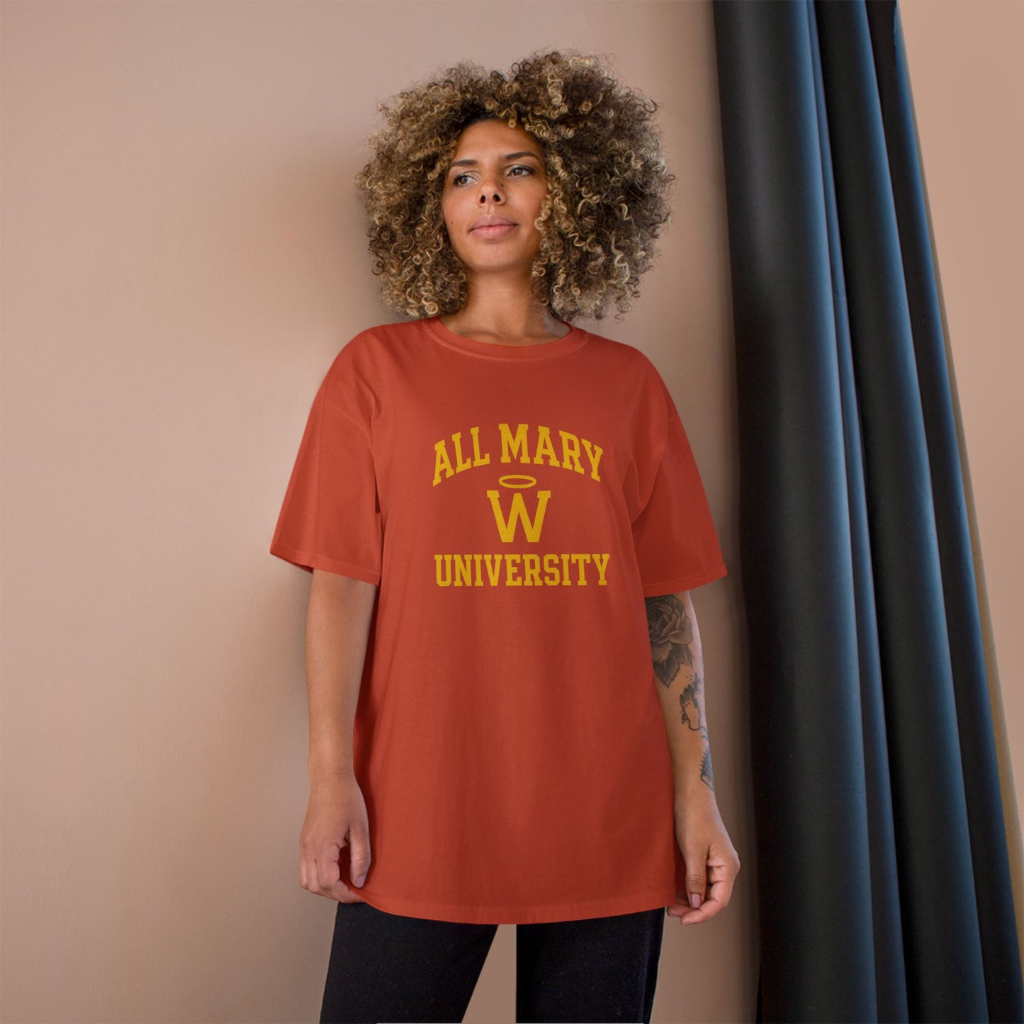 Champion University T-Shirt - All Mary University, College Spirit Wear, Graduation Gift, Casual Style, Unique Campus Apparel