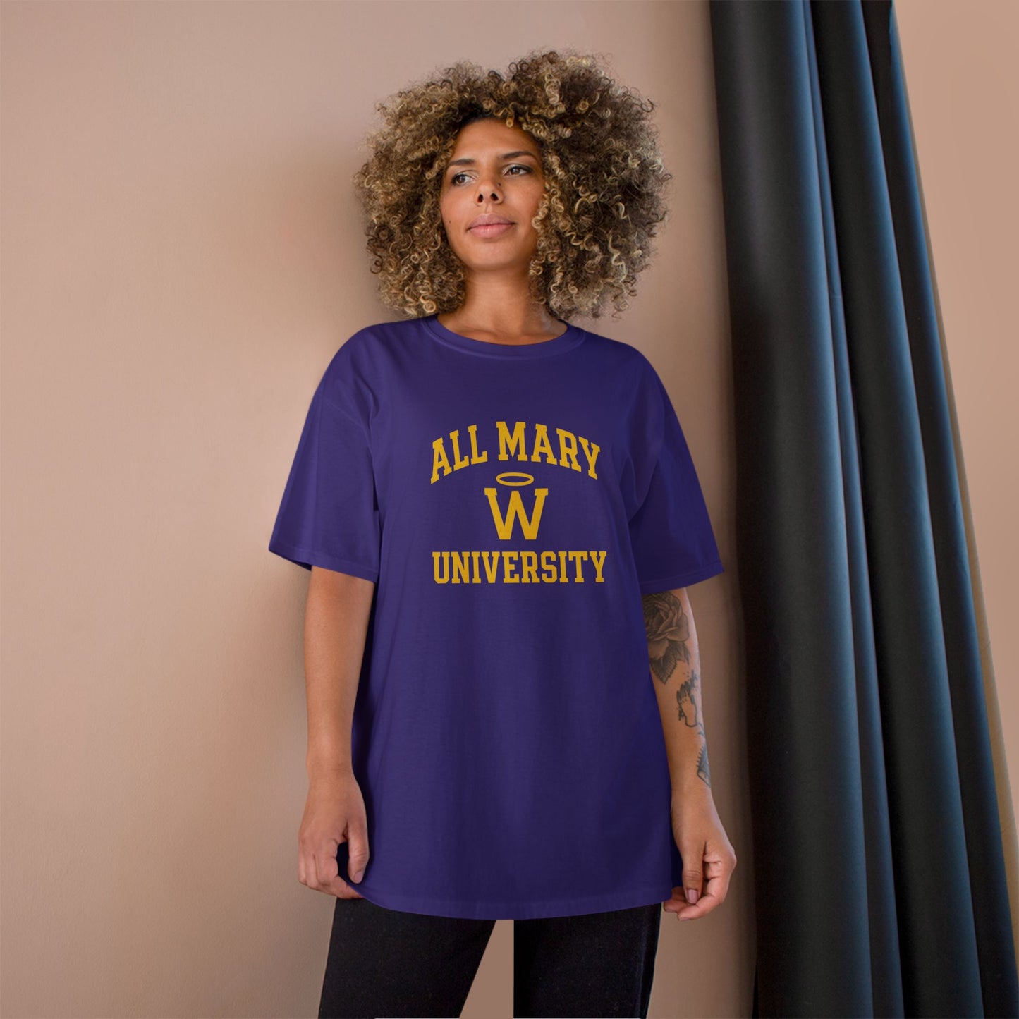 Champion University T-Shirt - All Mary University, College Spirit Wear, Graduation Gift, Casual Style, Unique Campus Apparel