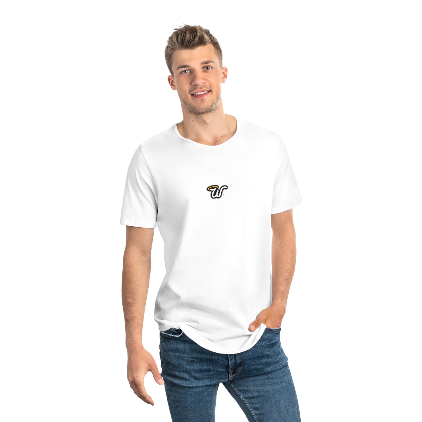 Copy of (Core) Men's Curved Hem Tee - Stylish Casual Top, Trendy T-Shirt, Summer Essentials, Streetwear Fashion, Everyday Comfort, Gift Idea