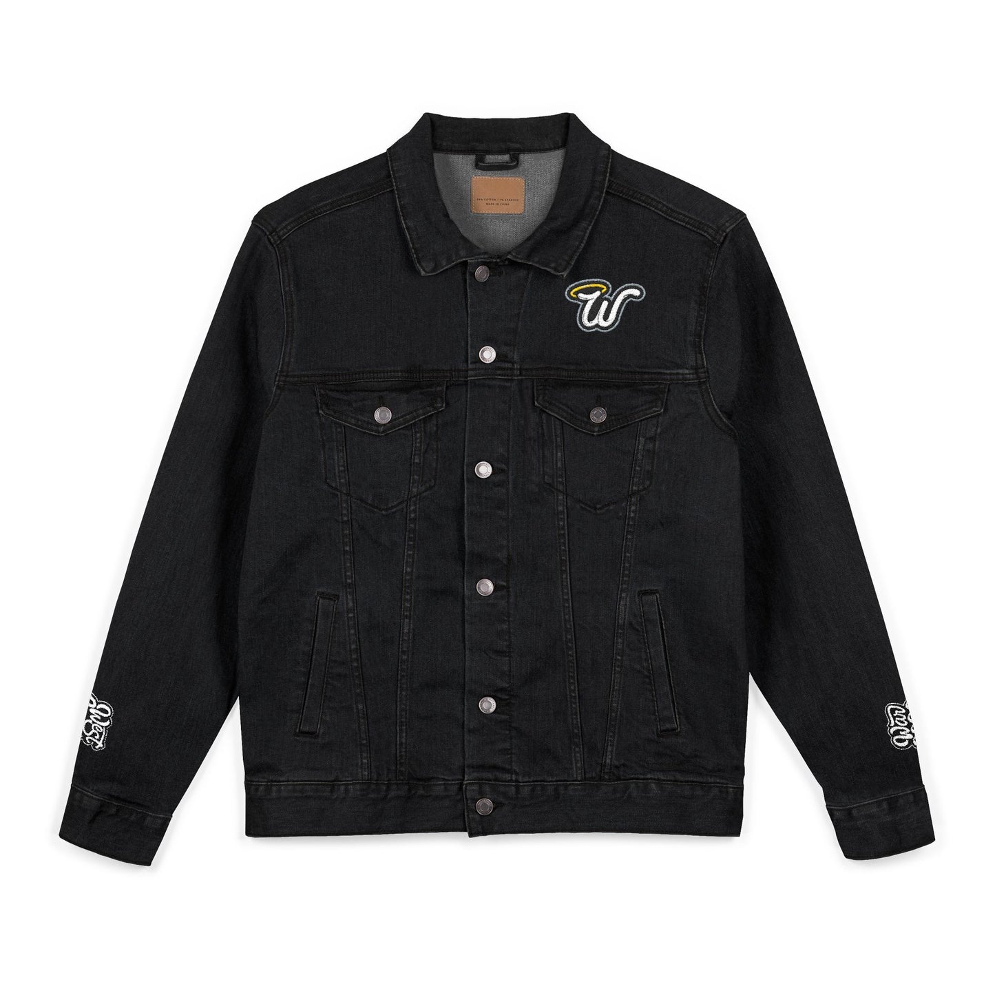 Embroidered Unisex Denim Jacket - Casual Chic Style, Perfect for Festivals, Layering, Everyday, Unique Gift