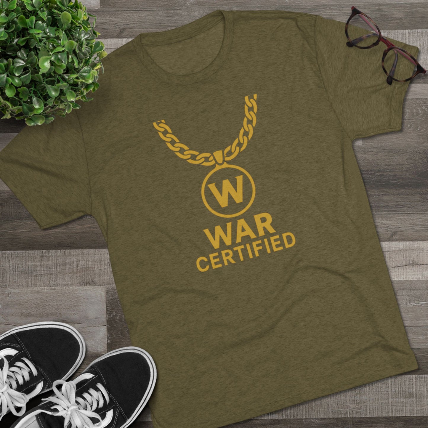 War Certified Unisex Tri-Blend Tee, Casual Wear, Gift for Gamers, Unisex Shirt, Trendy Apparel, Gamer Merch