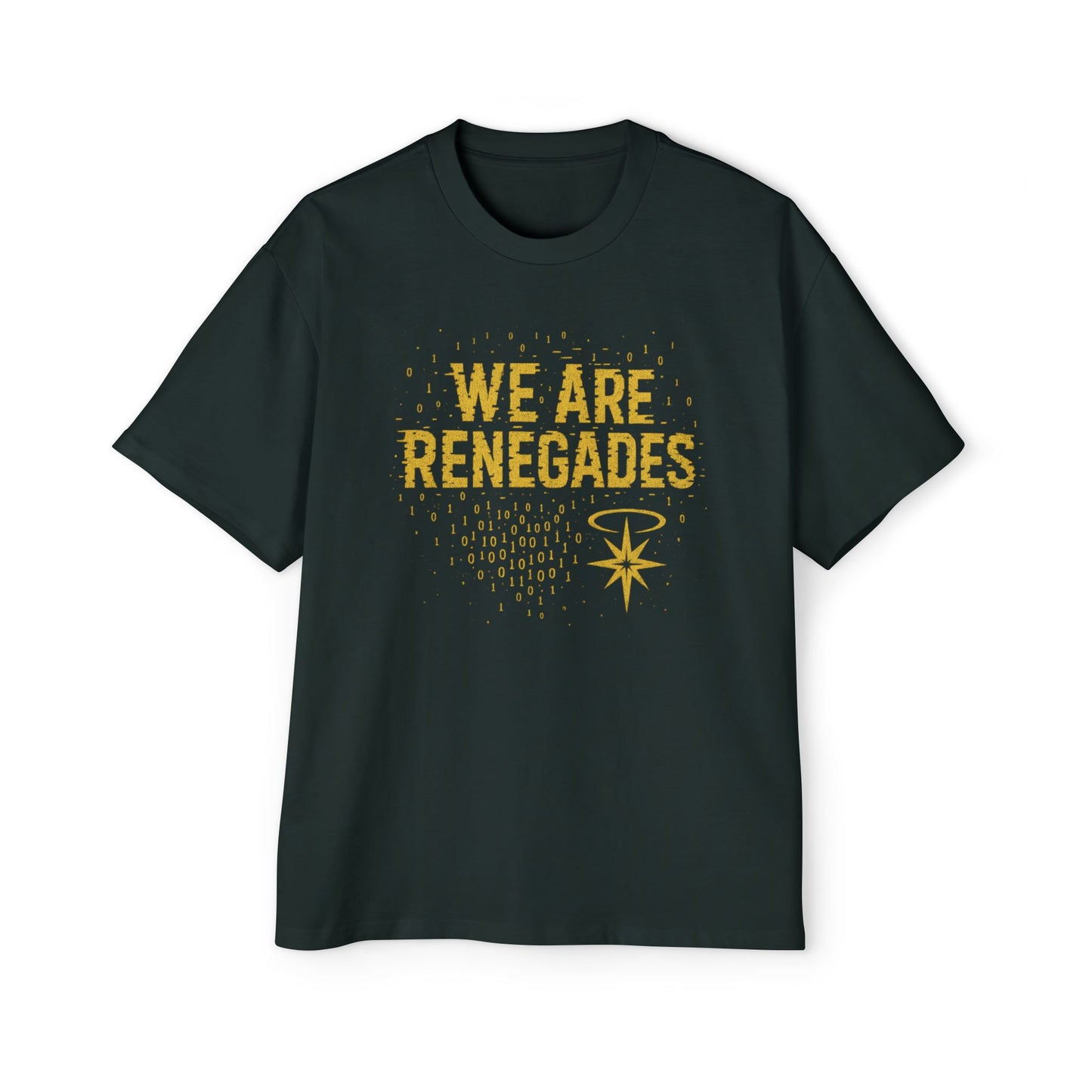 Men's Heavy Oversized Tee with 'We Are Renegades' Design, Casual T-Shirt for Rebels, Perfect for Everyday Wear, Gift for Friends, [...]