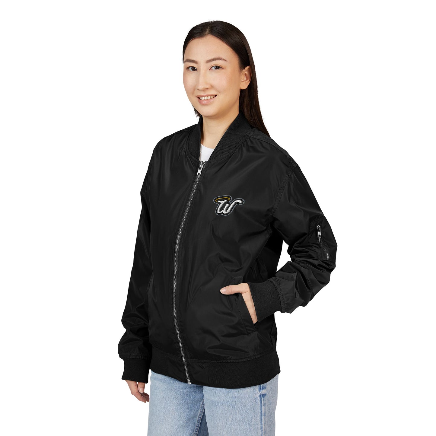 Embroidered Recycled Bomber Jacket - Stylish, Eco-Friendly Fashion for Casual Wear, Outdoor Activities, Gift for Him/Her, Streetwear [...]
