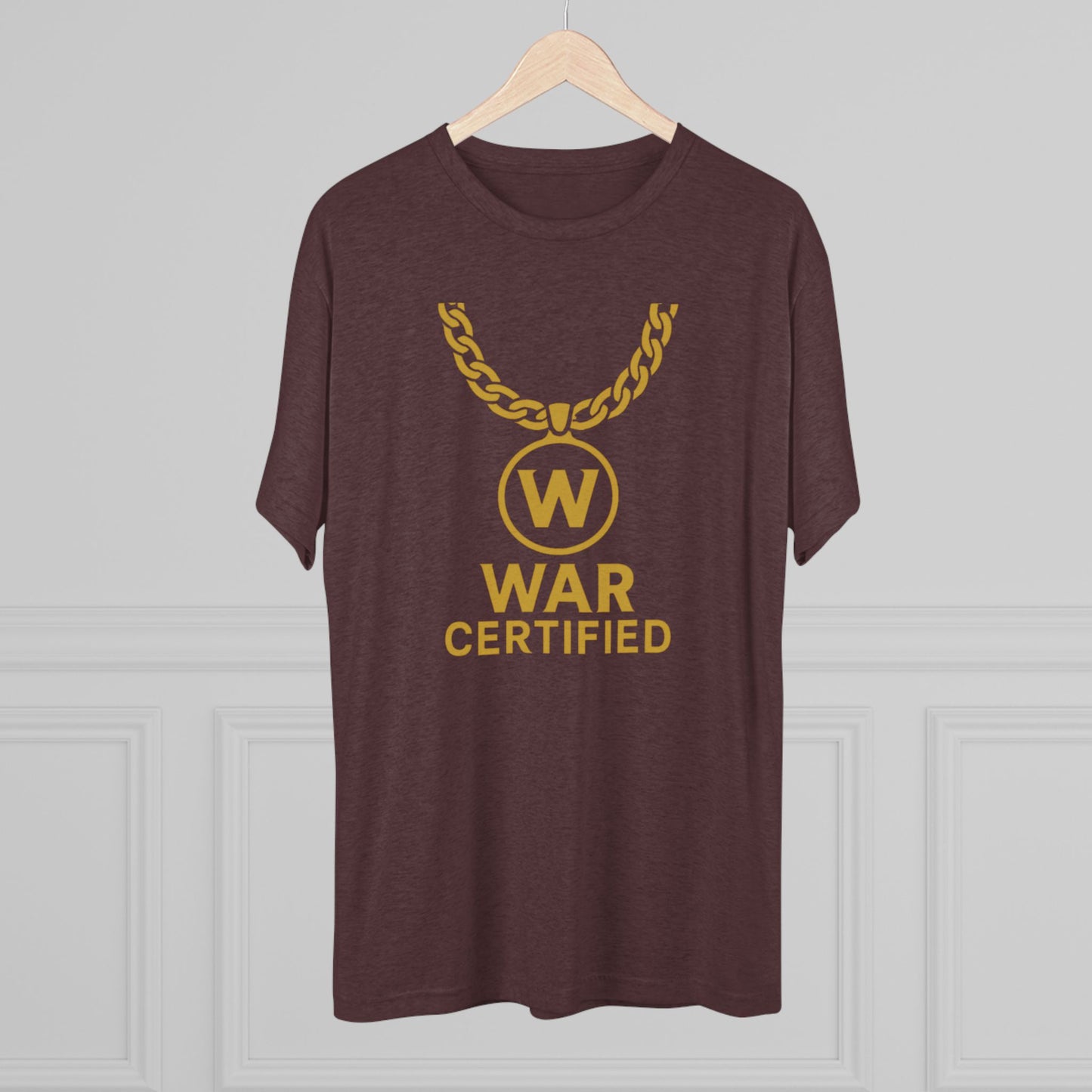 War Certified Unisex Tri-Blend Tee, Casual Wear, Gift for Gamers, Unisex Shirt, Trendy Apparel, Gamer Merch