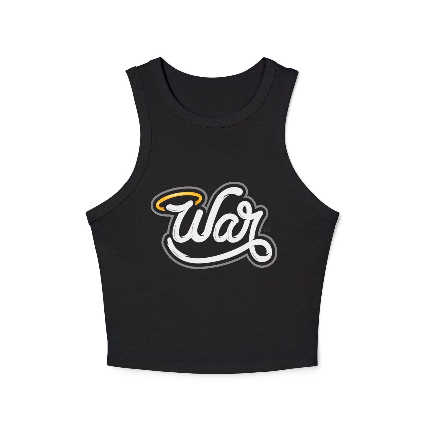 War Women's Micro Rib Racer Tank Top, Summer Crop Top, Casual Sportswear, Fitness Apparel, Gift for Active Women