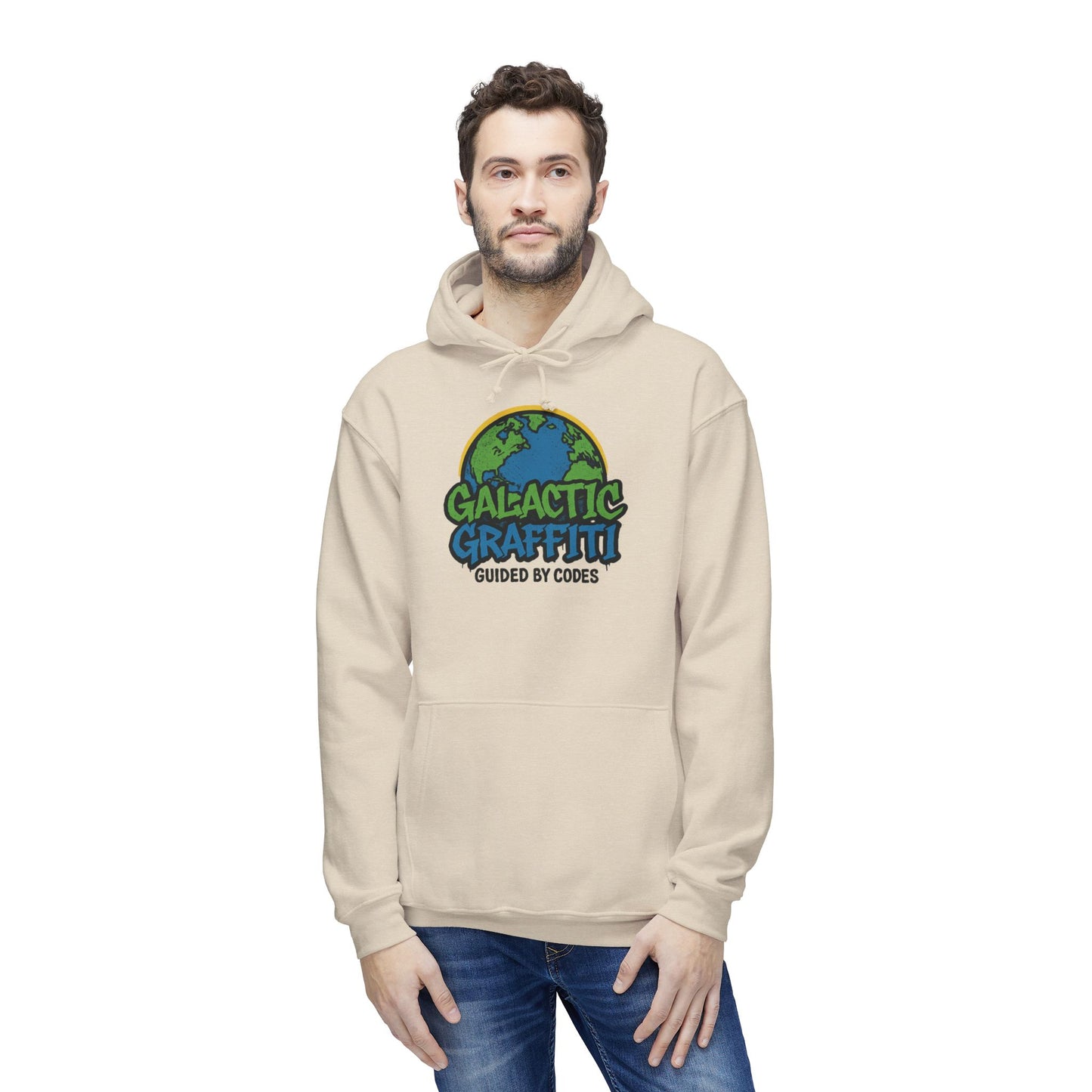 Galactic Graffiti Unisex Hooded Sweatshirt, Earthy Graphic Hoodie, Casual Wear, Gift for Nature Lovers, Eco-Friendly Fashion, Cozy [...]
