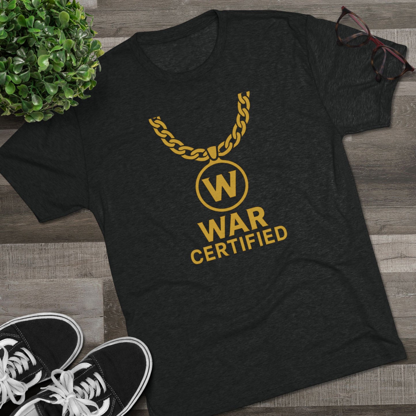 War Certified Unisex Tri-Blend Tee, Casual Wear, Gift for Gamers, Unisex Shirt, Trendy Apparel, Gamer Merch