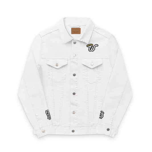 Embroidered Unisex Denim Jacket - Casual Chic Style, Perfect for Festivals, Layering, Everyday, Unique Gift