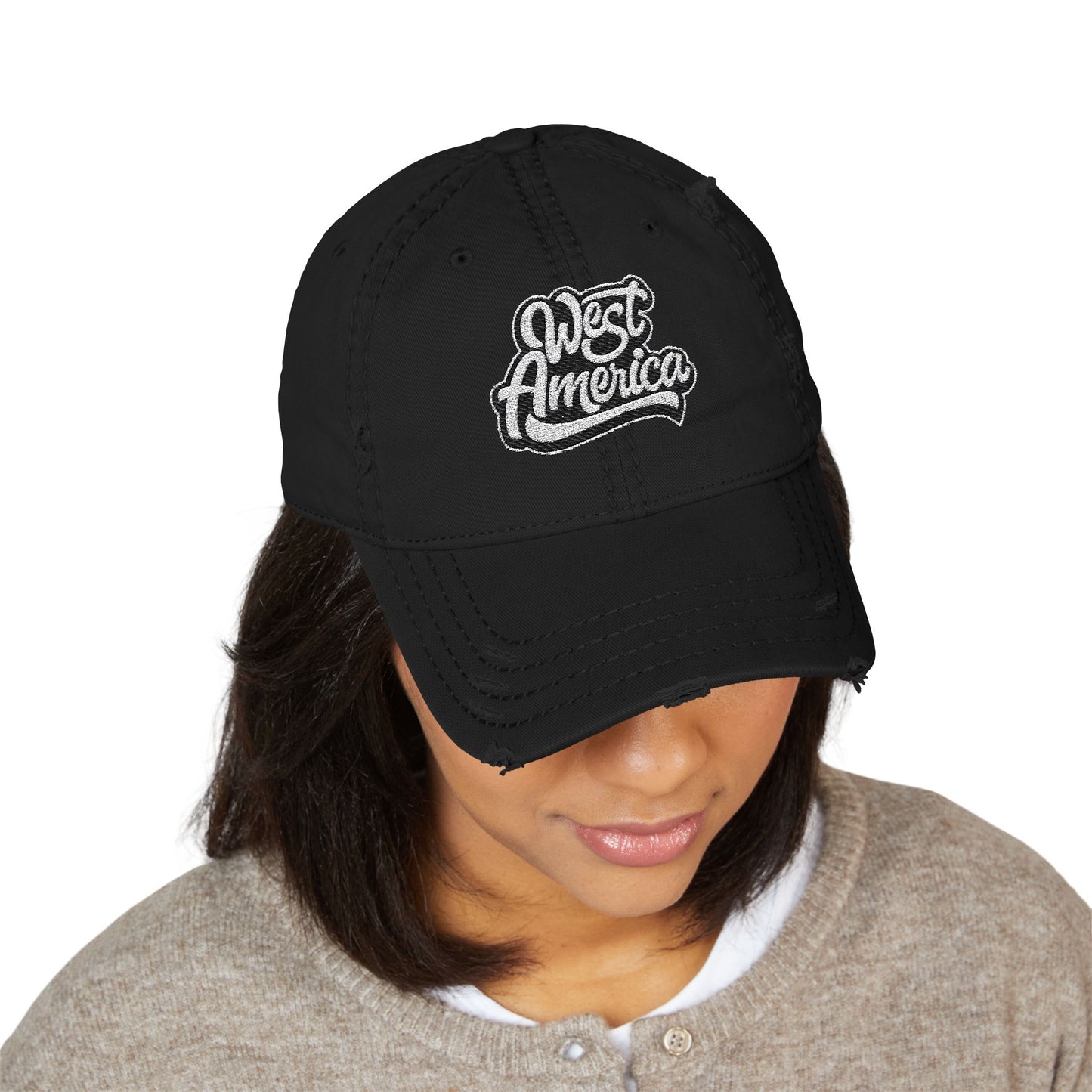 West America Distressed Dad Hat - Casual Embroidered Cap for Everyday Wear, Perfect for Summer Outings, Gift for Dads, Hipster Style, [...]