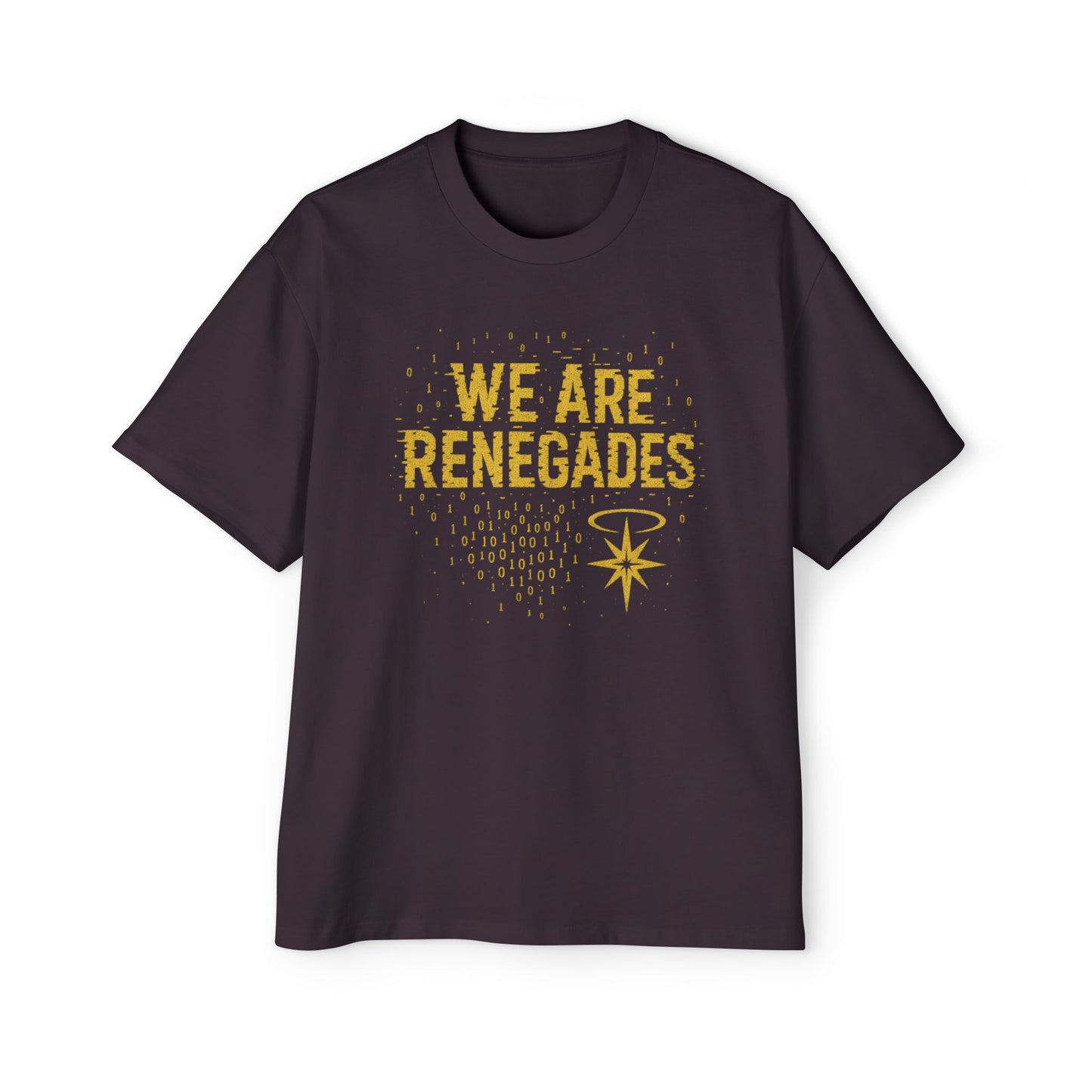 Men's Heavy Oversized Tee with 'We Are Renegades' Design, Casual T-Shirt for Rebels, Perfect for Everyday Wear, Gift for Friends, [...]