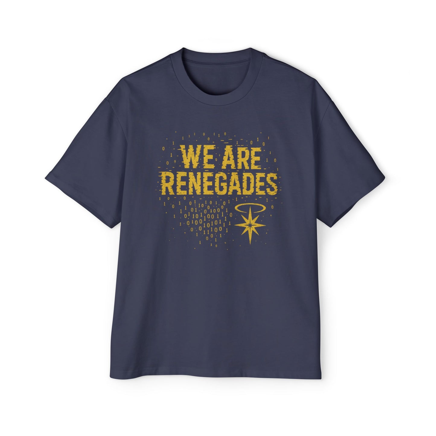 Men's Heavy Oversized Tee with 'We Are Renegades' Design, Casual T-Shirt for Rebels, Perfect for Everyday Wear, Gift for Friends, [...]