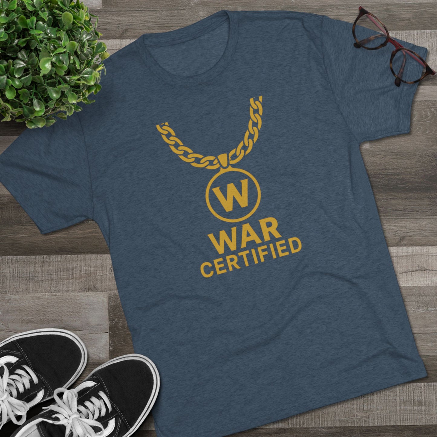 War Certified Unisex Tri-Blend Tee, Casual Wear, Gift for Gamers, Unisex Shirt, Trendy Apparel, Gamer Merch