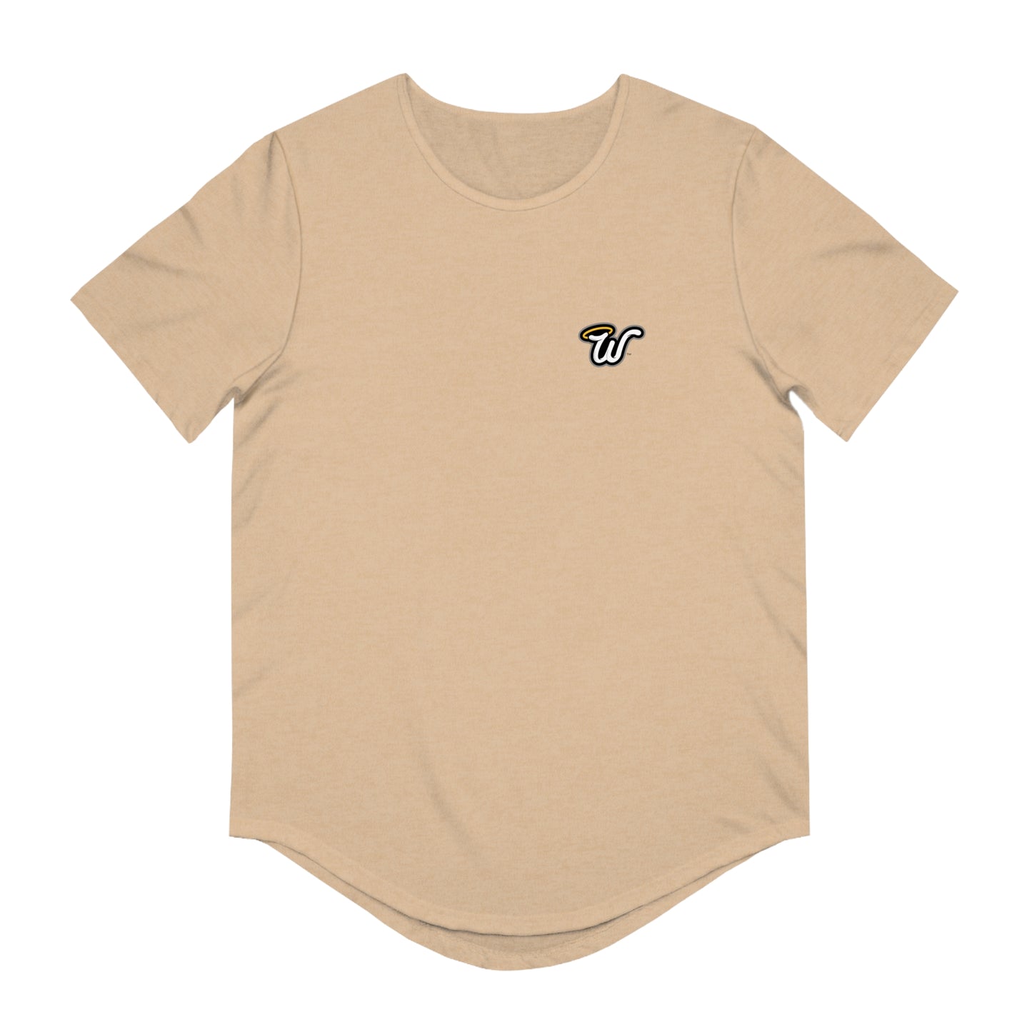 (Core) Men's Curved Hem Tee - Stylish Casual Top, Trendy T-Shirt, Summer Essentials, Streetwear Fashion, Everyday Comfort, Gift Idea