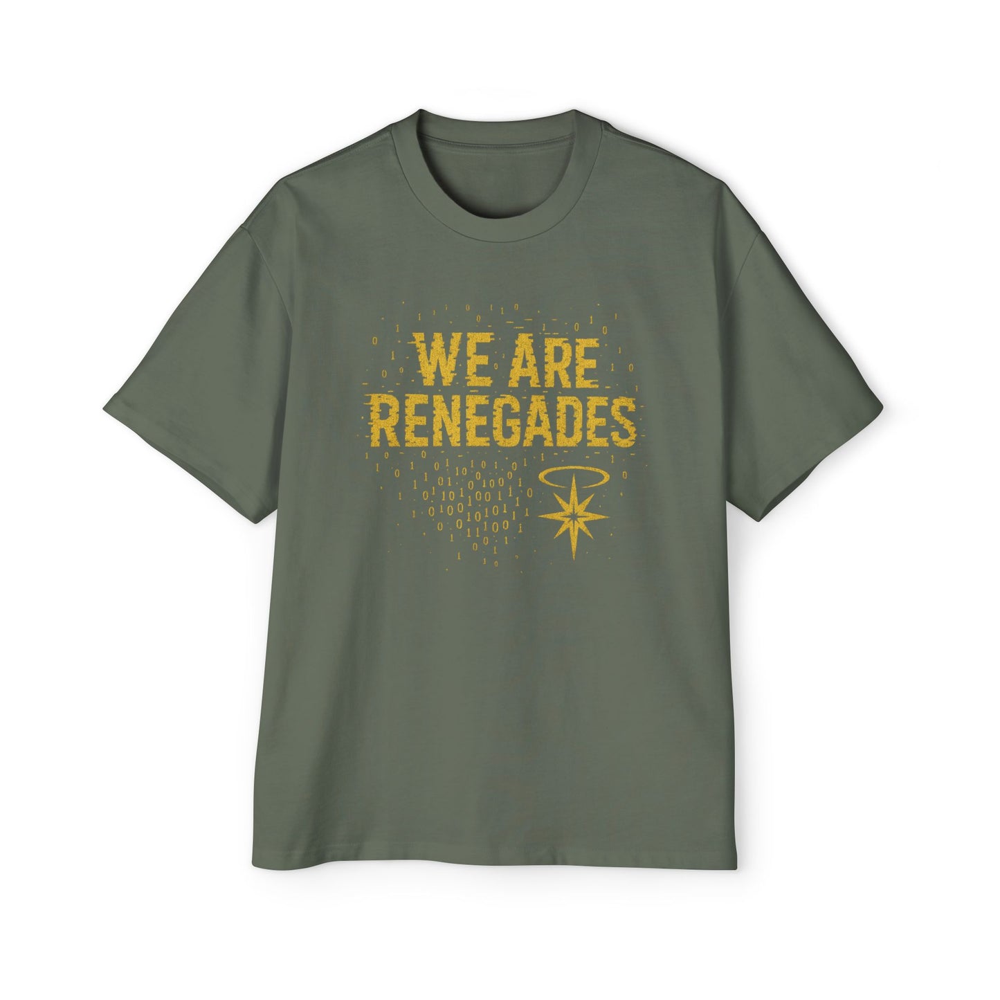 Men's Heavy Oversized Tee with 'We Are Renegades' Design, Casual T-Shirt for Rebels, Perfect for Everyday Wear, Gift for Friends, [...]