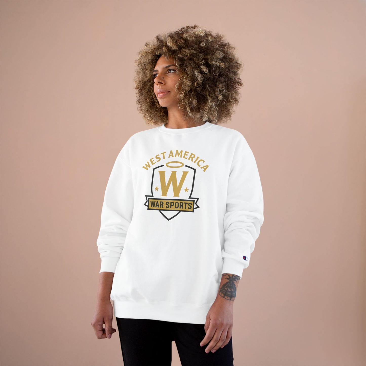 Champion Sweatshirt - West America War Sports | Cozy Sportswear, Athleisure, Team Spirit, Gift for Sports Lovers, Casual Wear