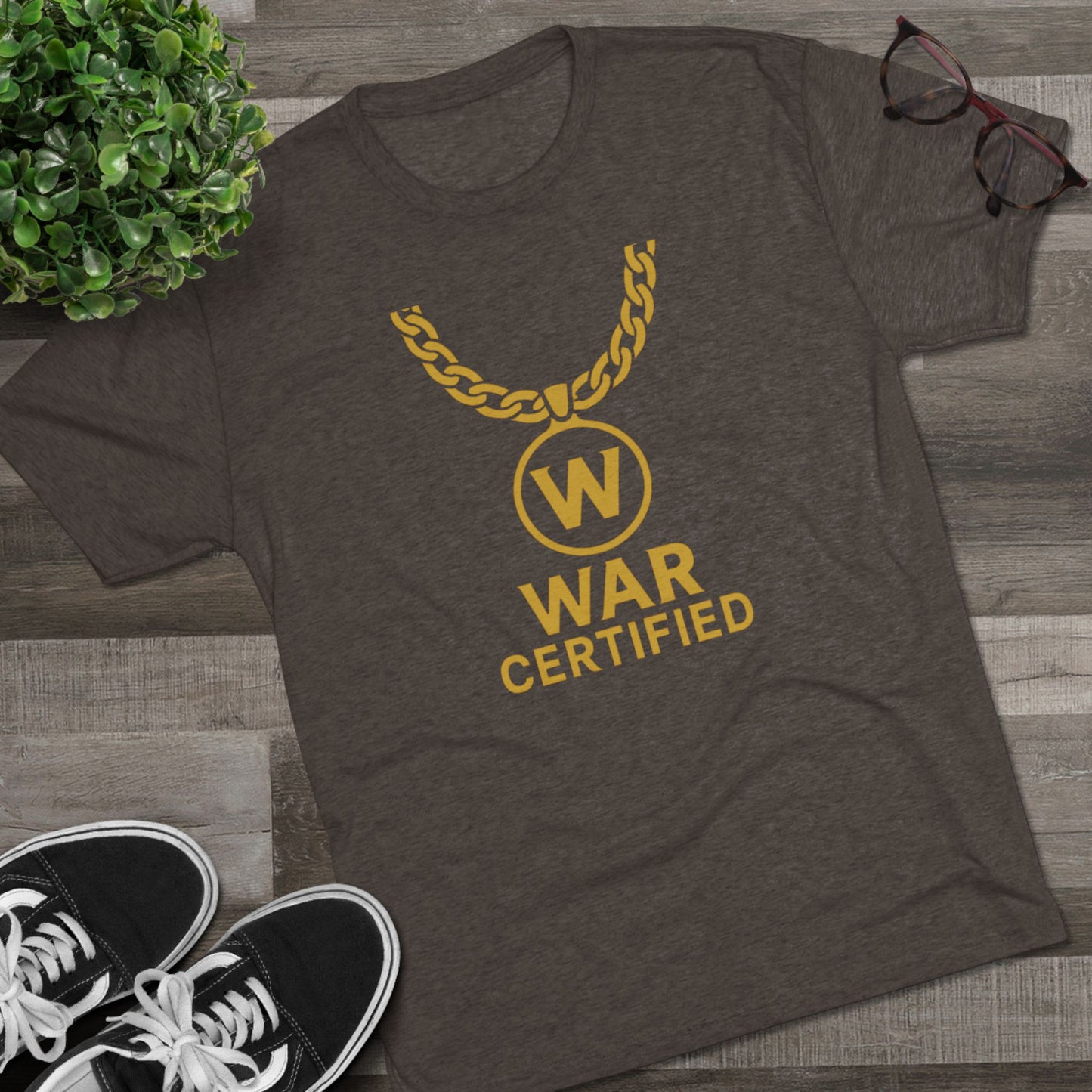 War Certified Unisex Tri-Blend Tee, Casual Wear, Gift for Gamers, Unisex Shirt, Trendy Apparel, Gamer Merch