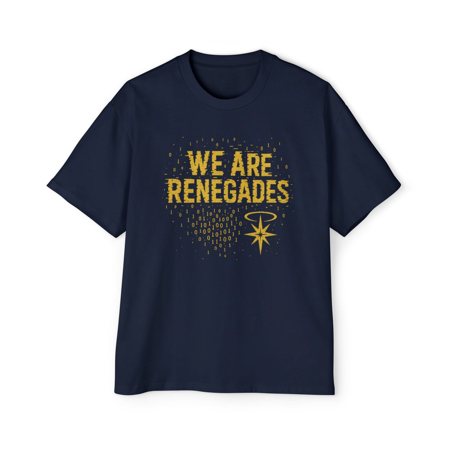 Men's Heavy Oversized Tee with 'We Are Renegades' Design, Casual T-Shirt for Rebels, Perfect for Everyday Wear, Gift for Friends, [...]