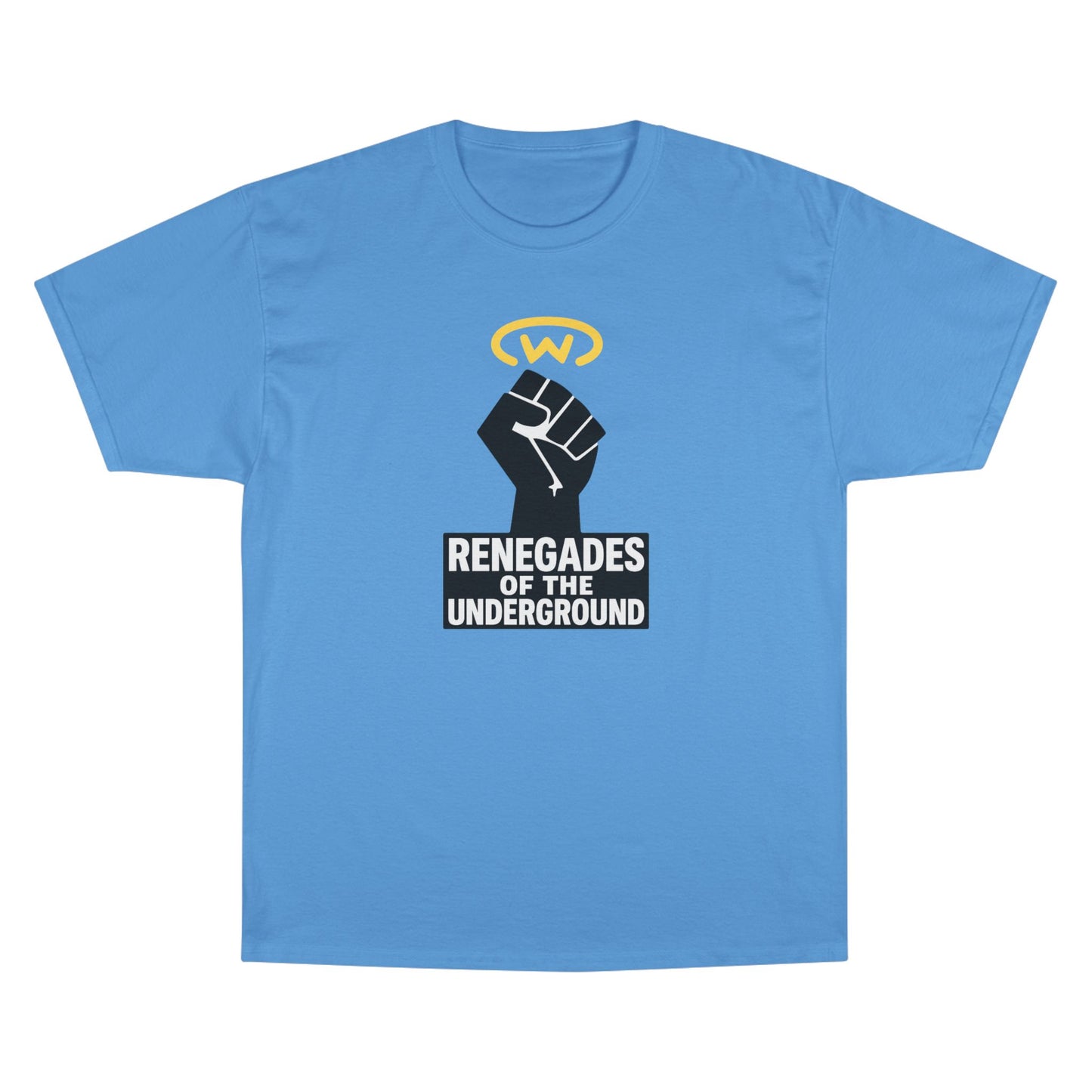 Champion T-Shirt with "Renegades of the Underground" Design, Streetwear Shirt, Activist Apparel, Unisex Tee, Gift for Rebels